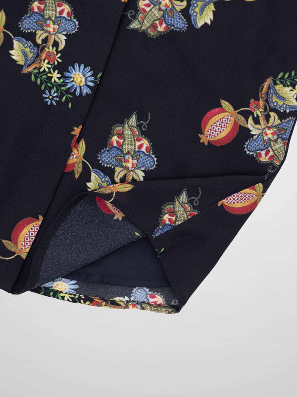 Bow Blouse-Pomegranate Floral