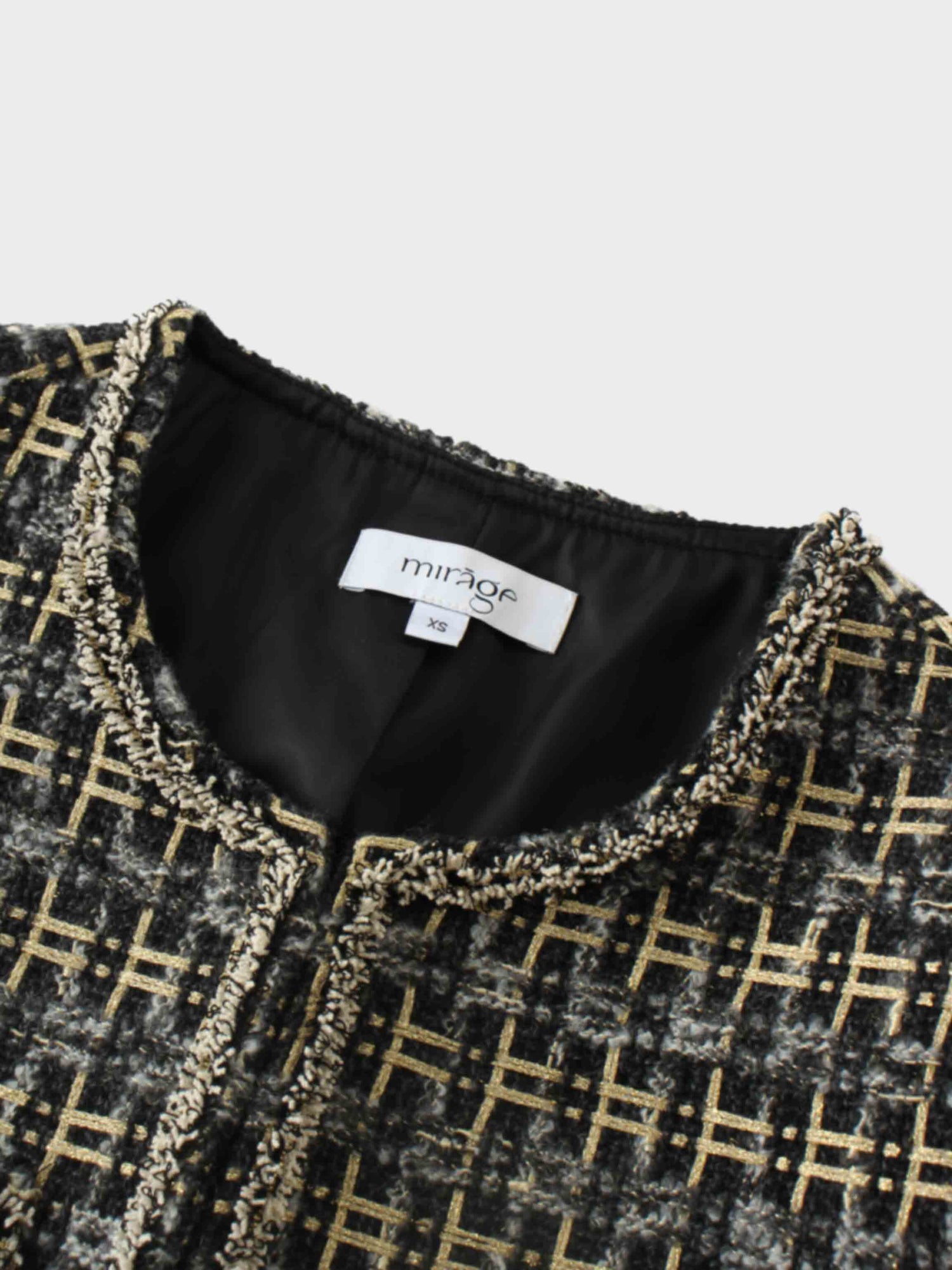 Boucle Jacket-Black/Gold