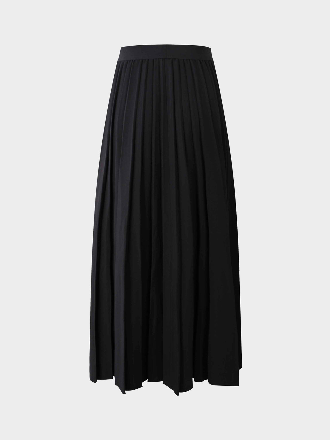 Merino Pleated Skirt-Dark Grey