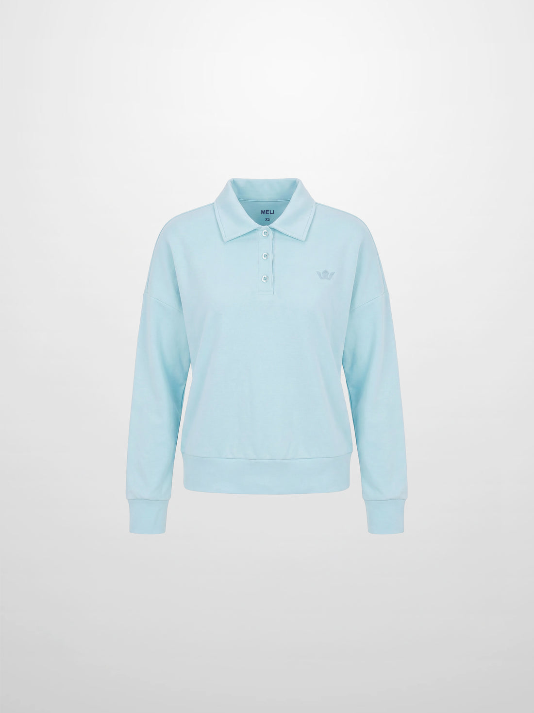 Collared Bomber Tee-Sky Blue