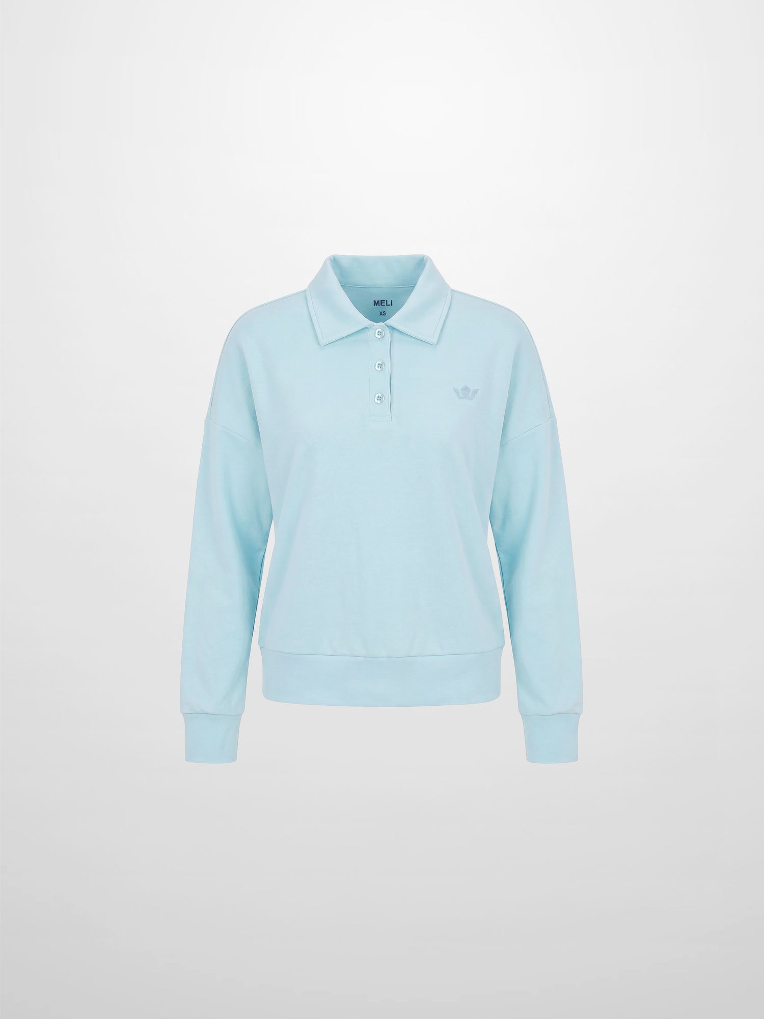 Collared Bomber Tee-Sky Blue