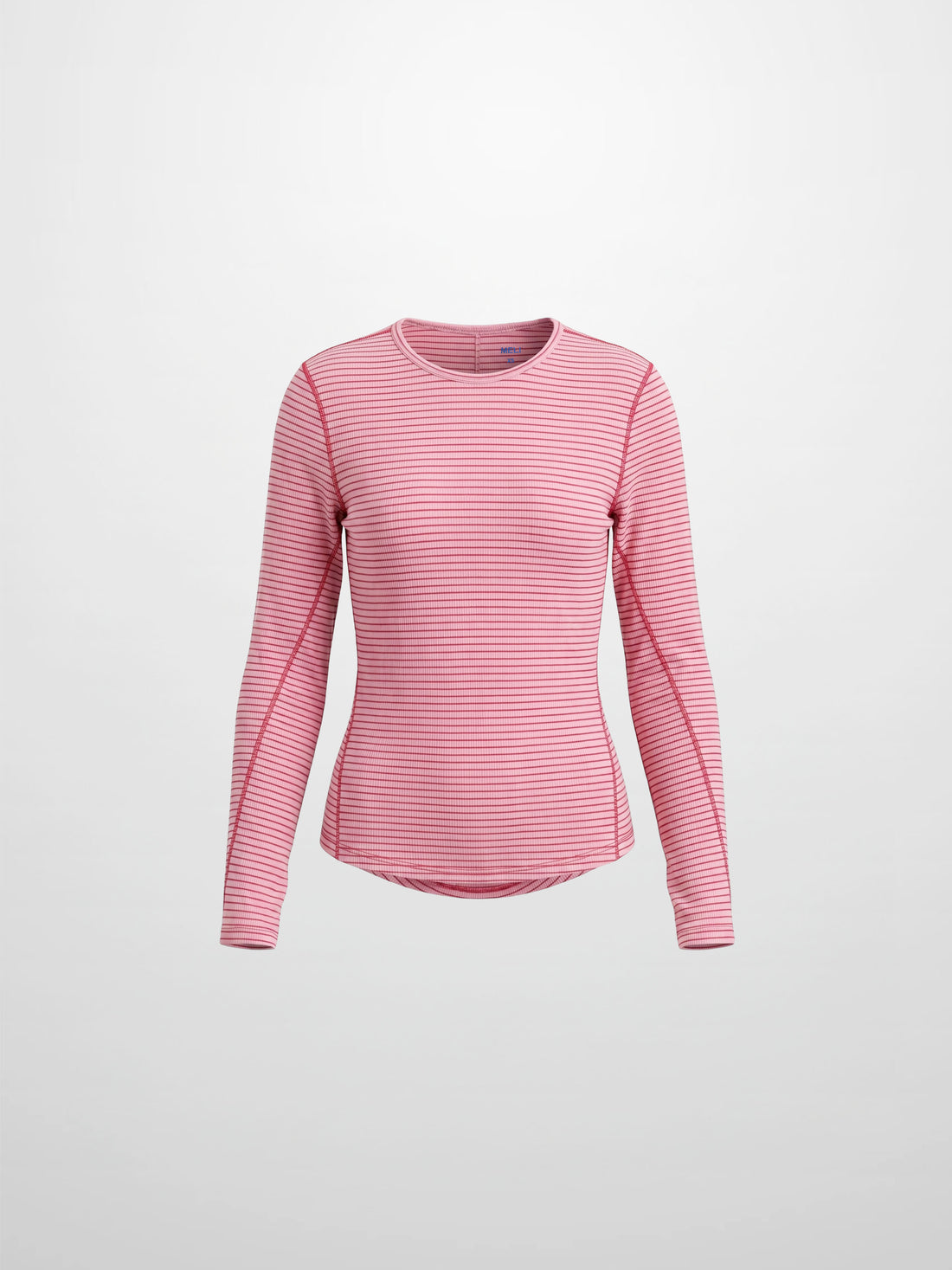 Striped Cross Stitch T-Shirt-Pink
