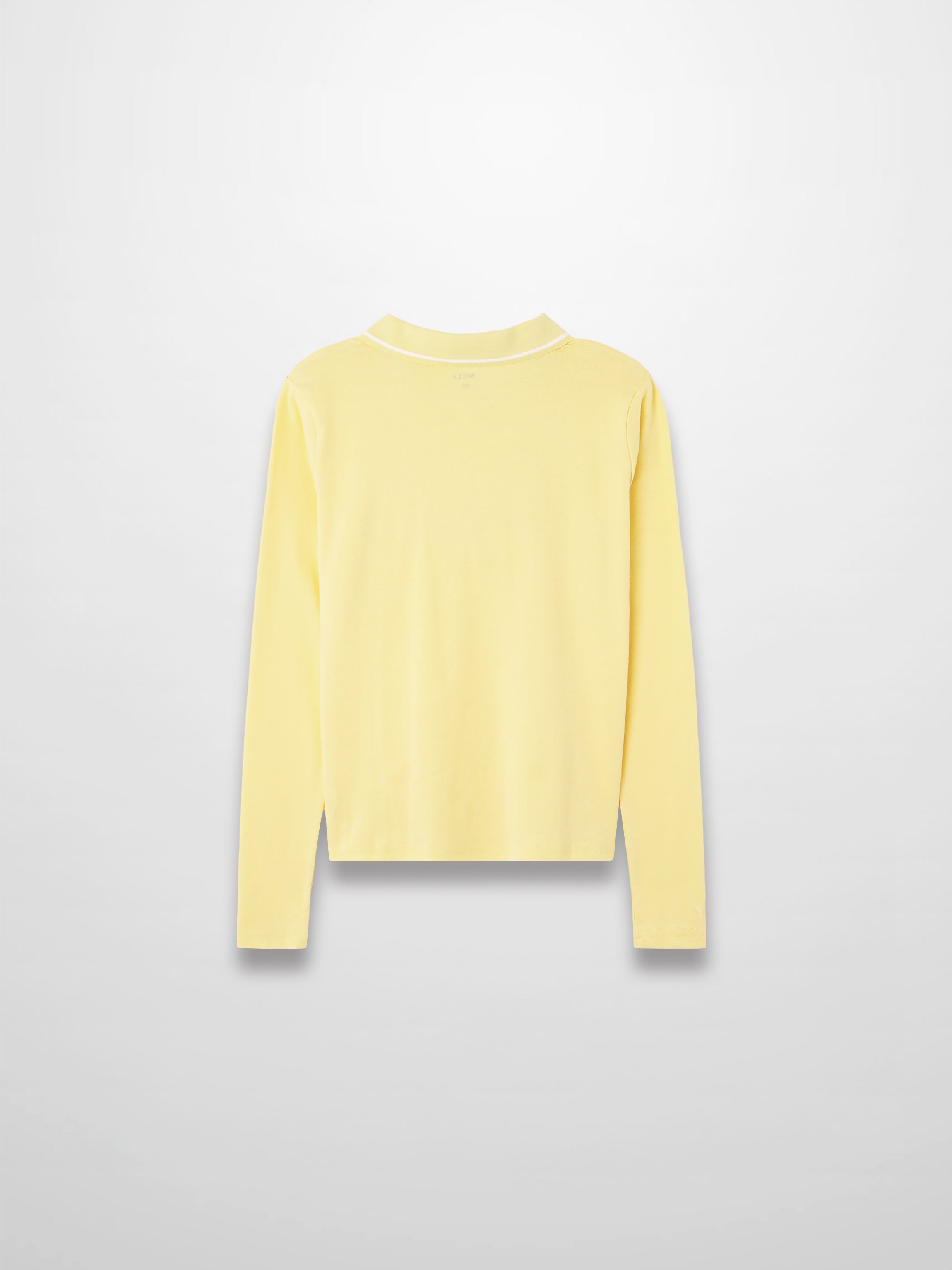 Collared High V T-Shirt-Yellow