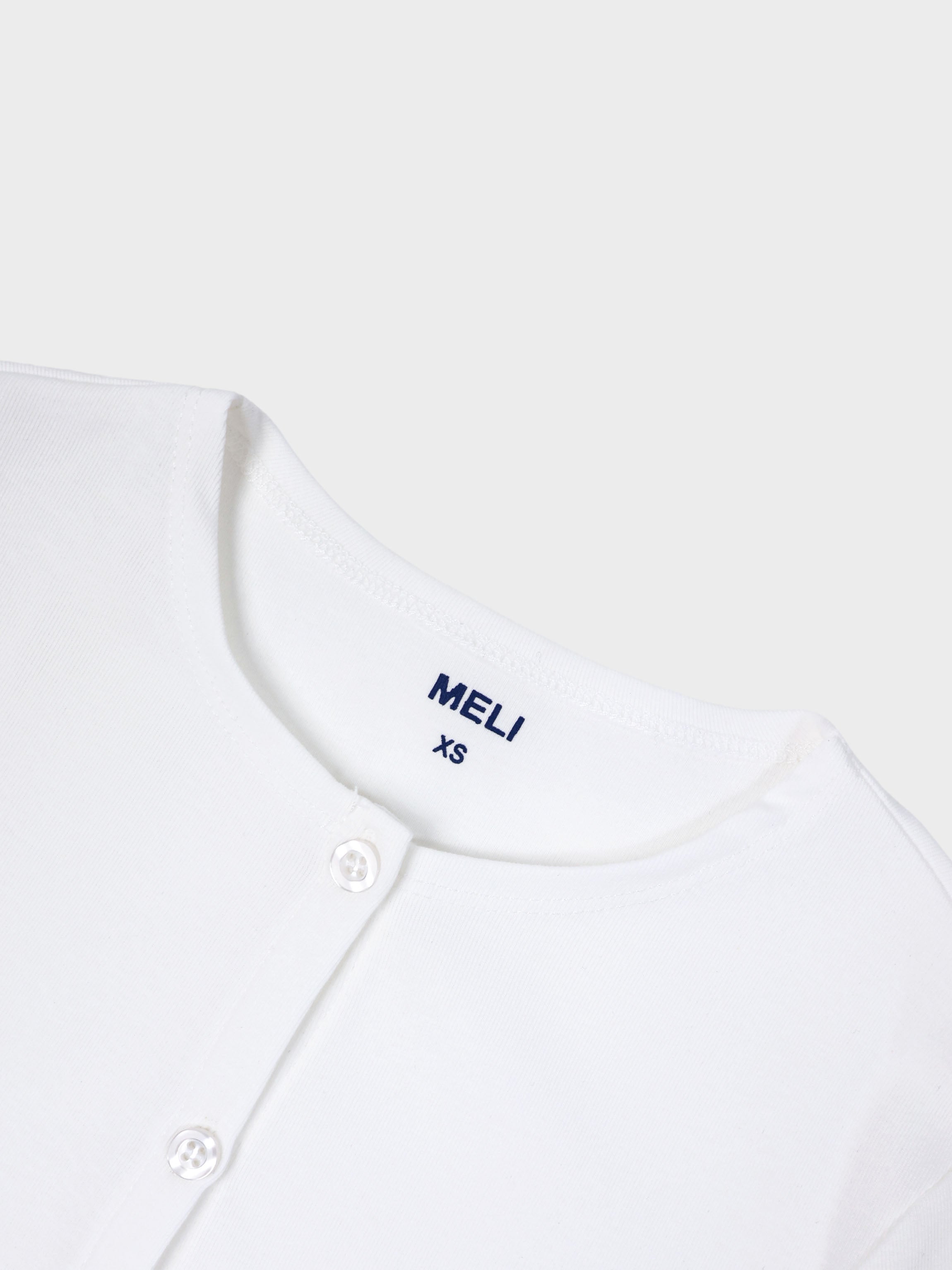 Crop T-Shirt Cardigan-White