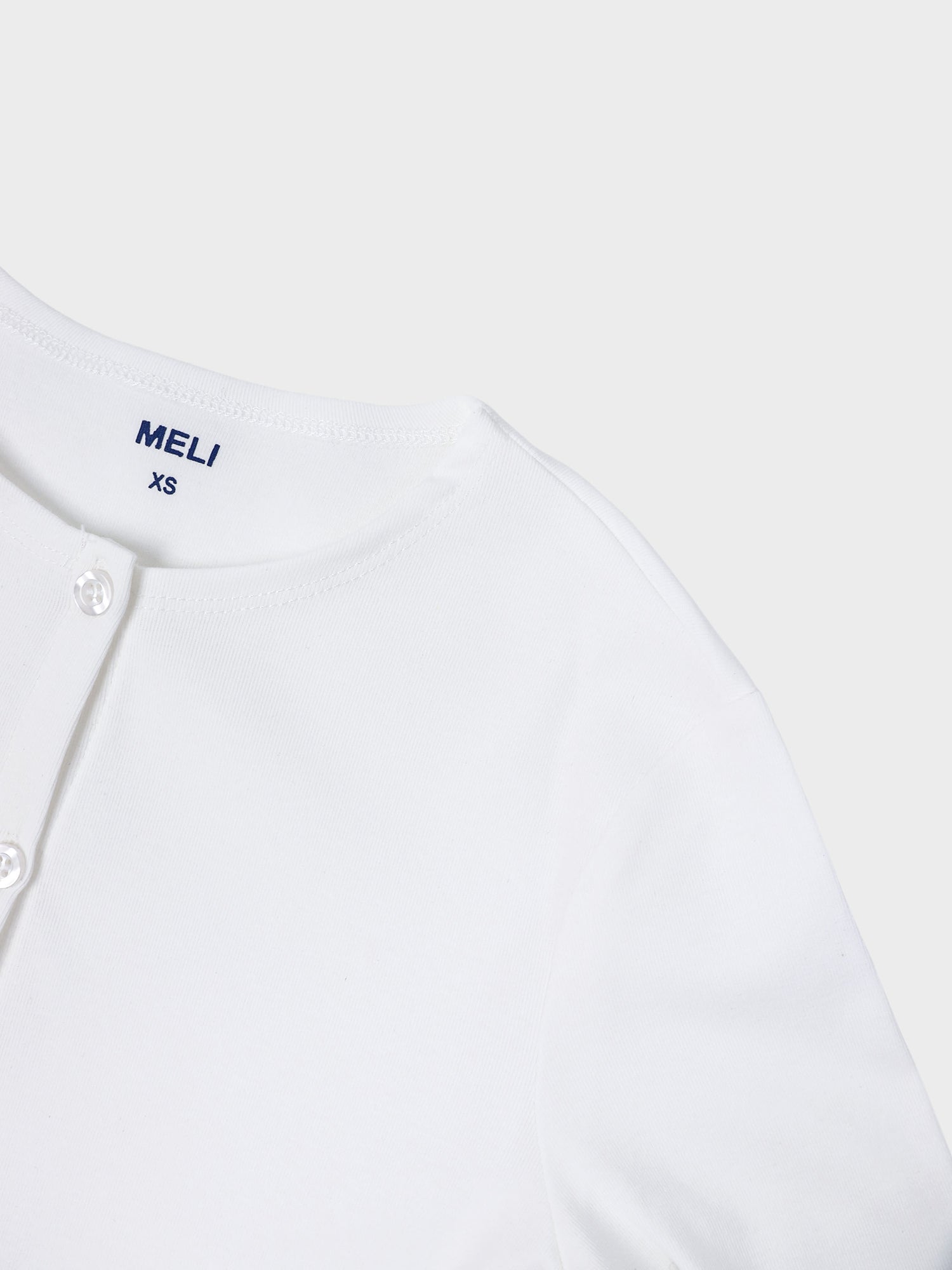 Crop T-Shirt Cardigan-White