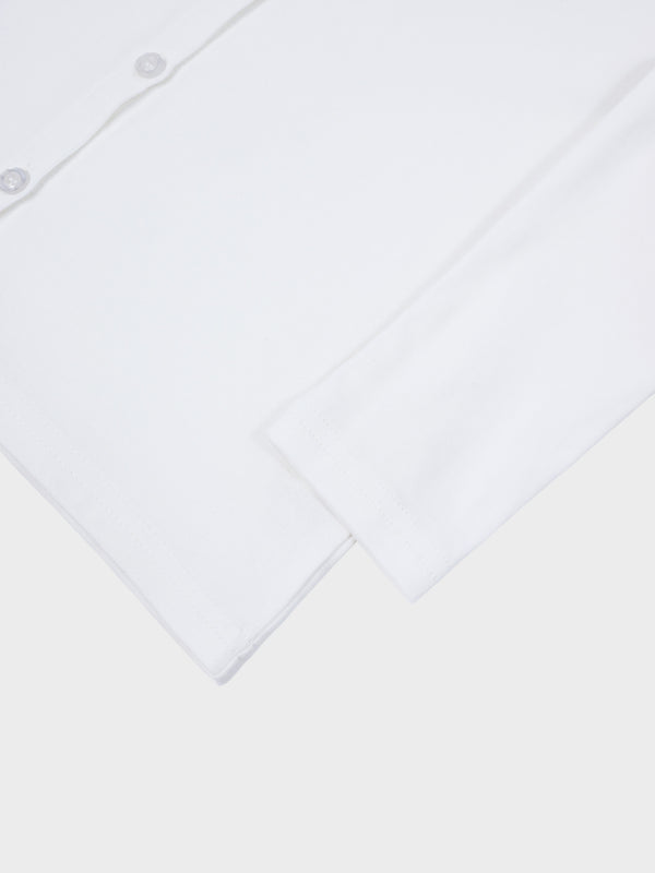 Crop T-Shirt Cardigan-White