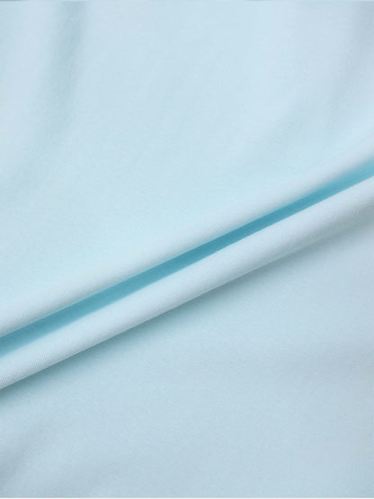 Collared Bomber Tee-Sky Blue