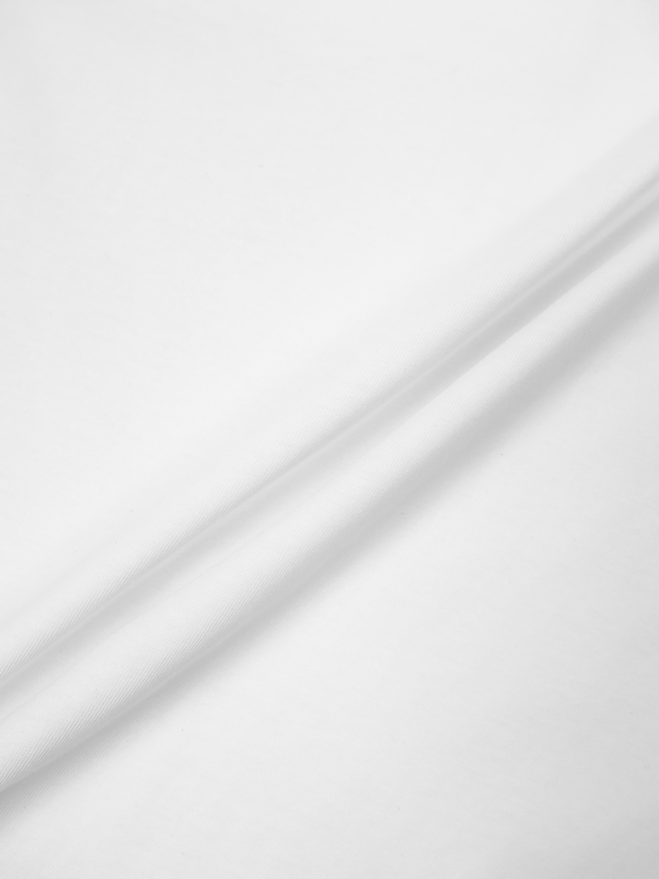 Center Seam High V Tee-White