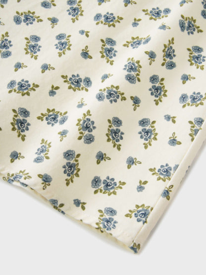Asymmetrical Panel Skirt-Blue Poppy