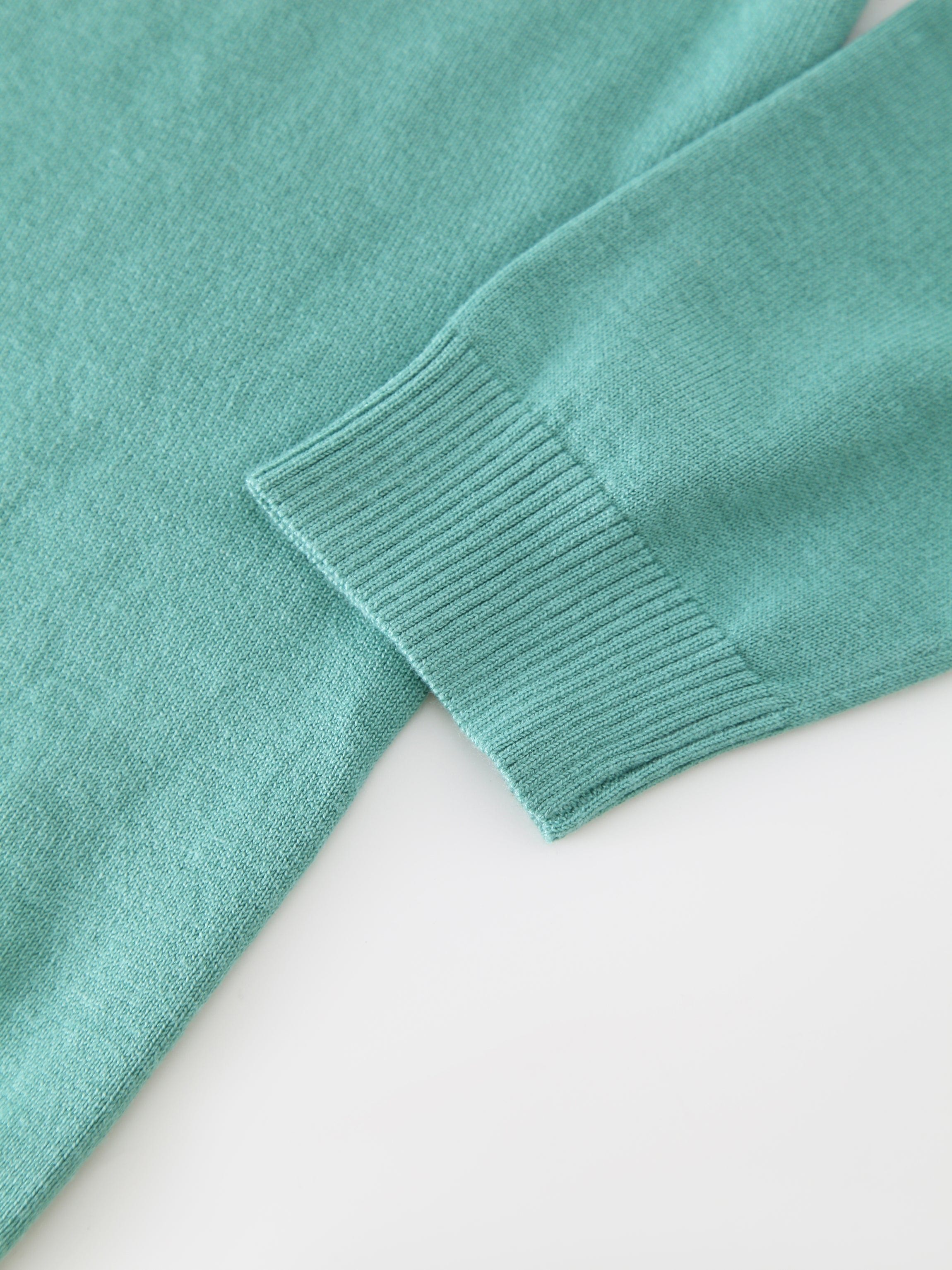 Basic Crew Sweater 3Q-Seafoam