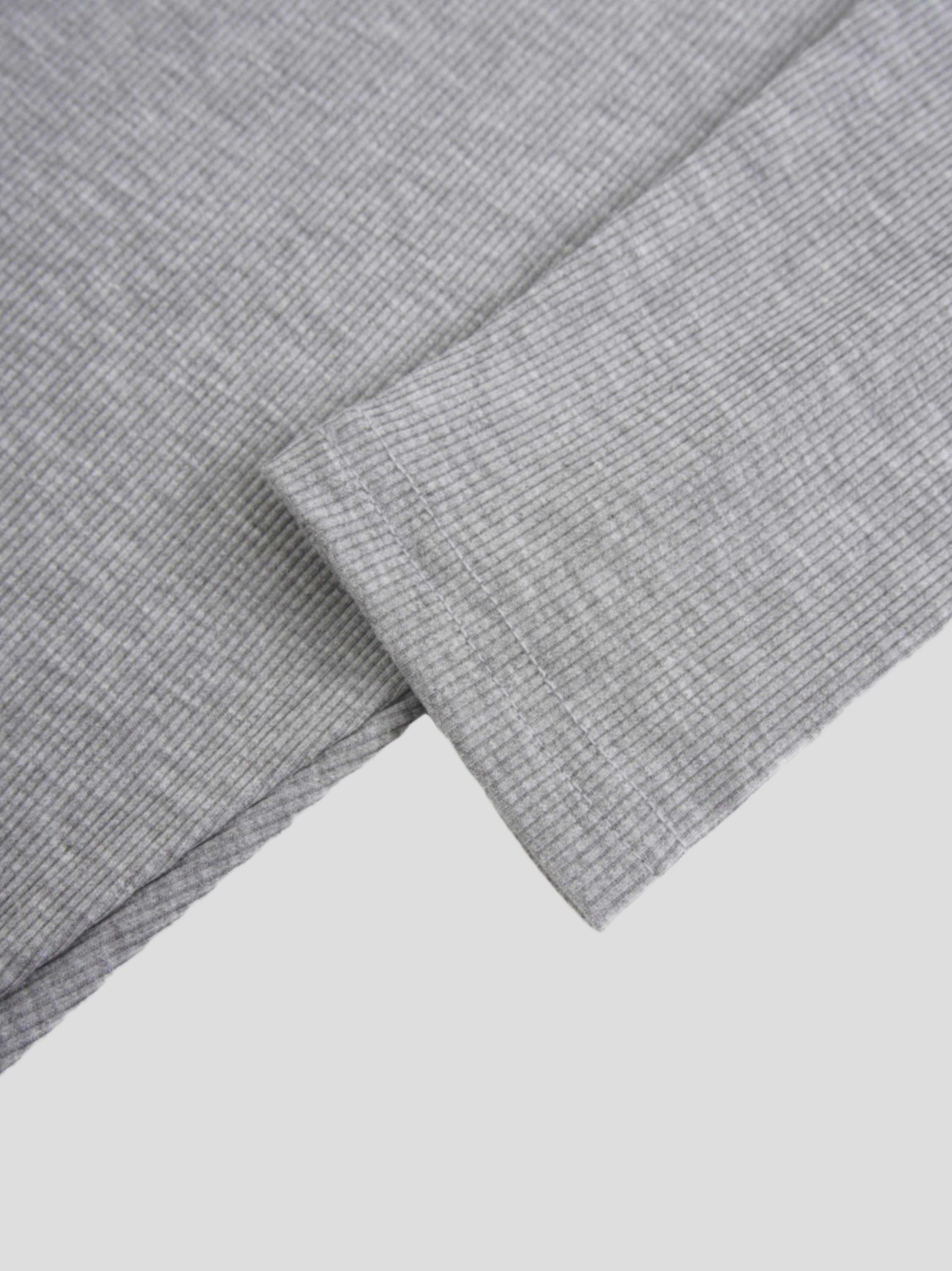 Crew Ribbed Dolman-Heathered Grey