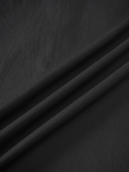 Cotton Yoke Circle Skirt-Black