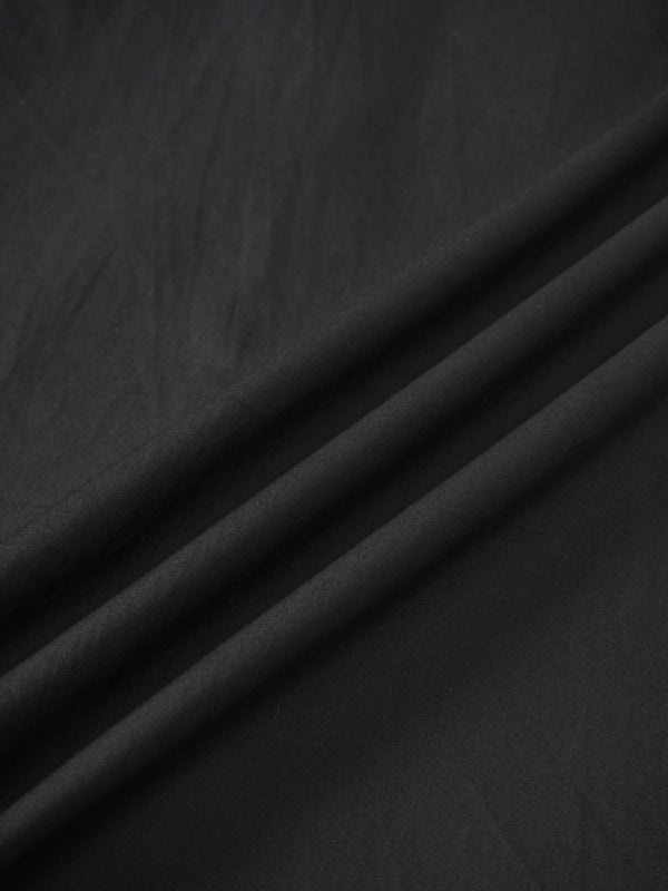 Cotton Yoke Circle Skirt-Black