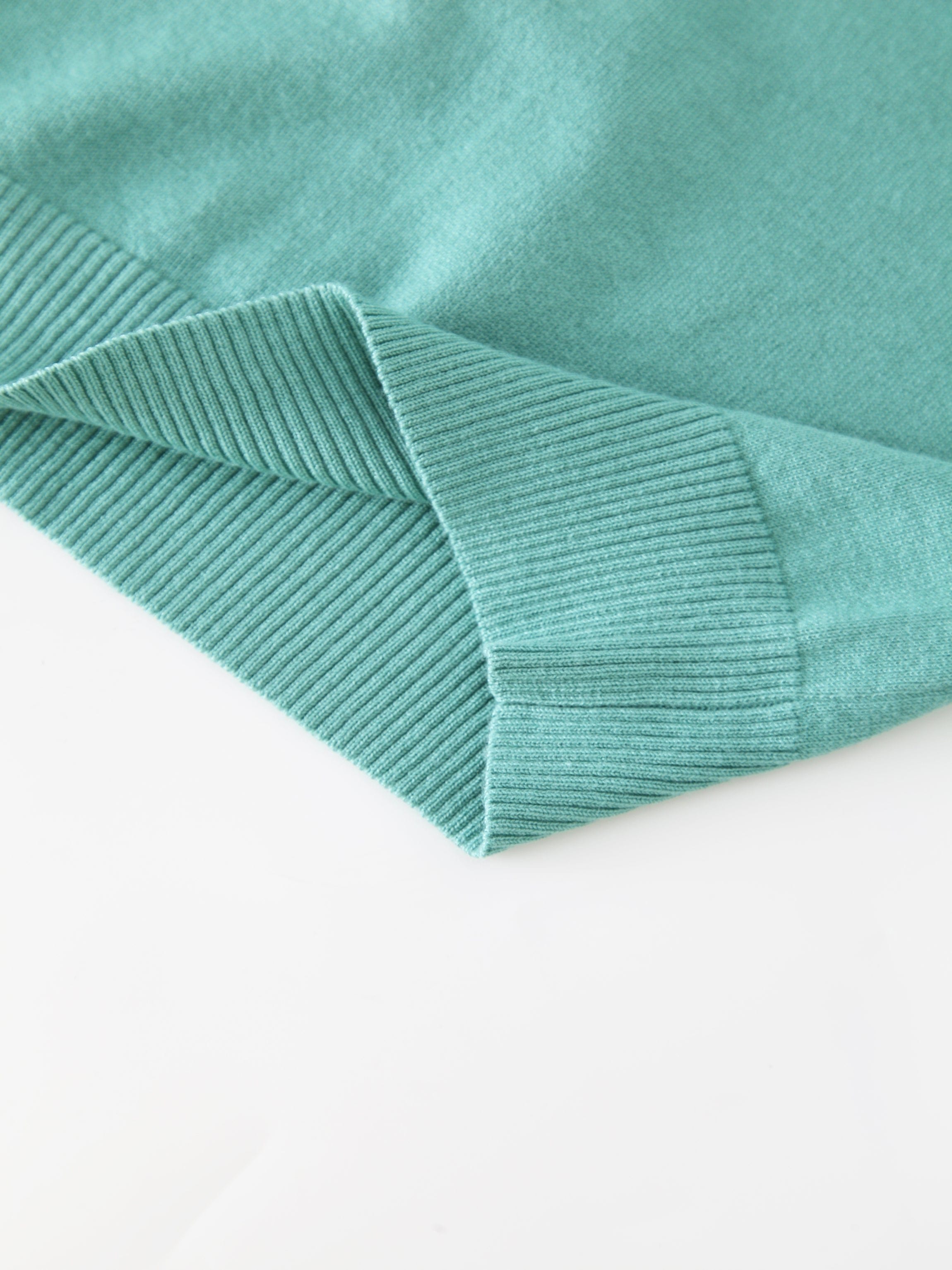 Basic Crew Sweater 3Q-Seafoam