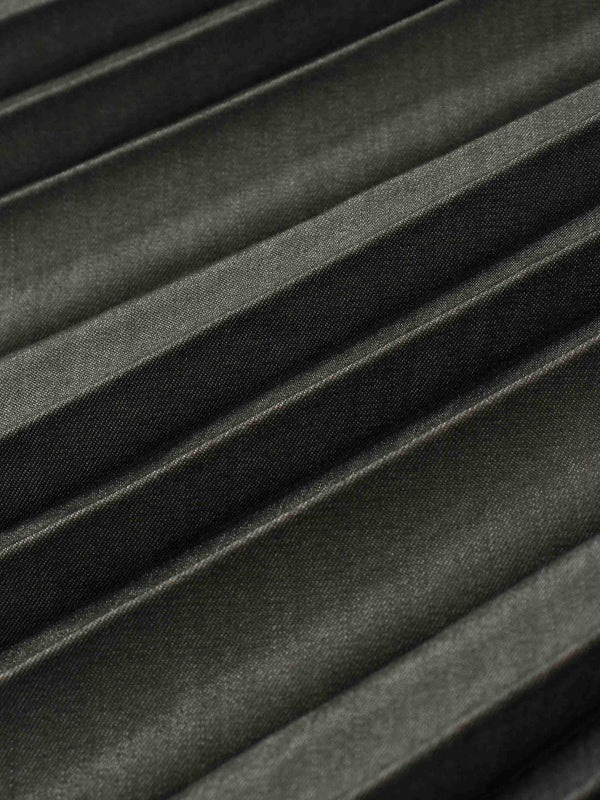 Thin Pleated Skirt-Olive