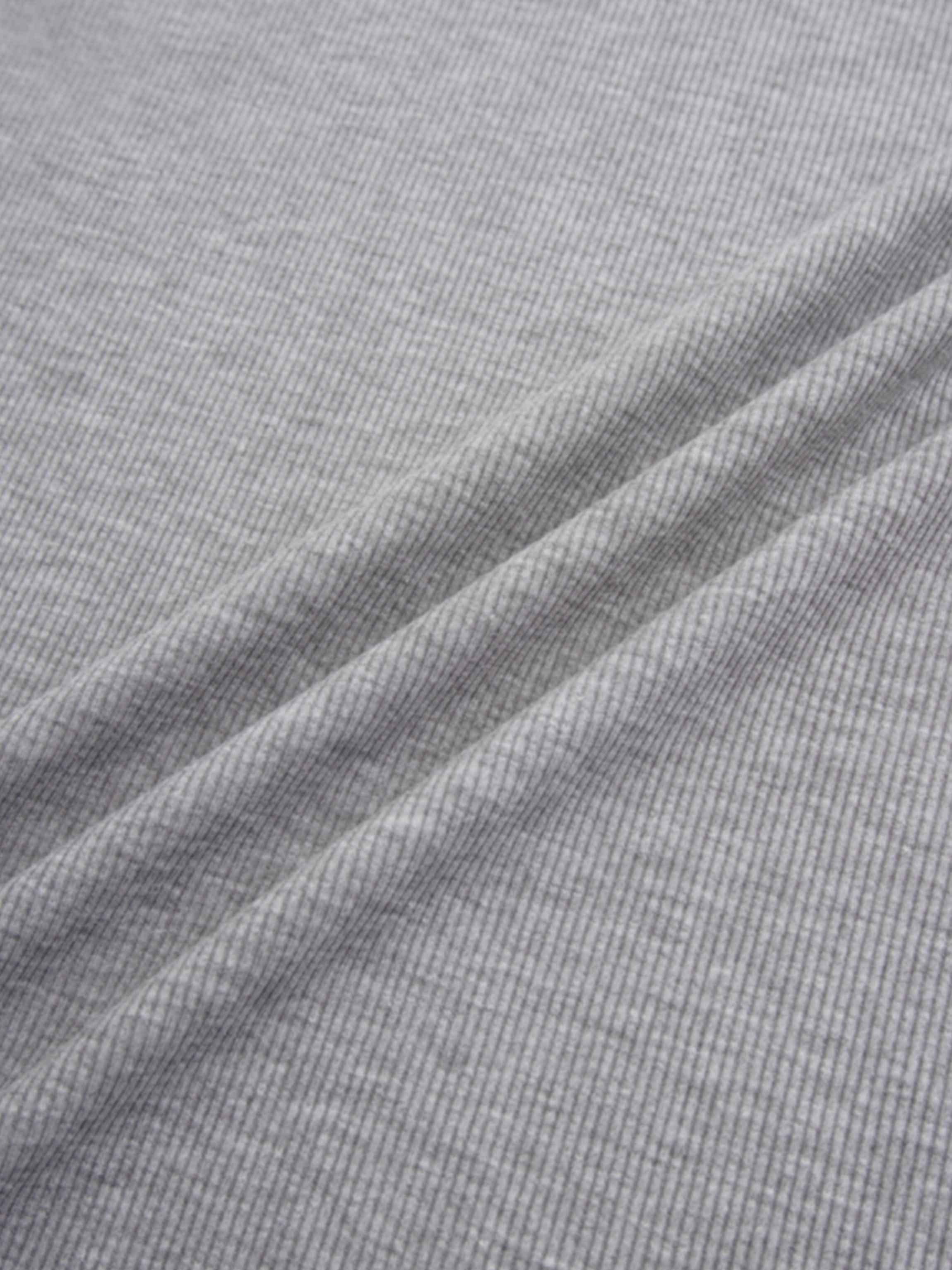 Crew Ribbed Dolman-Heathered Grey