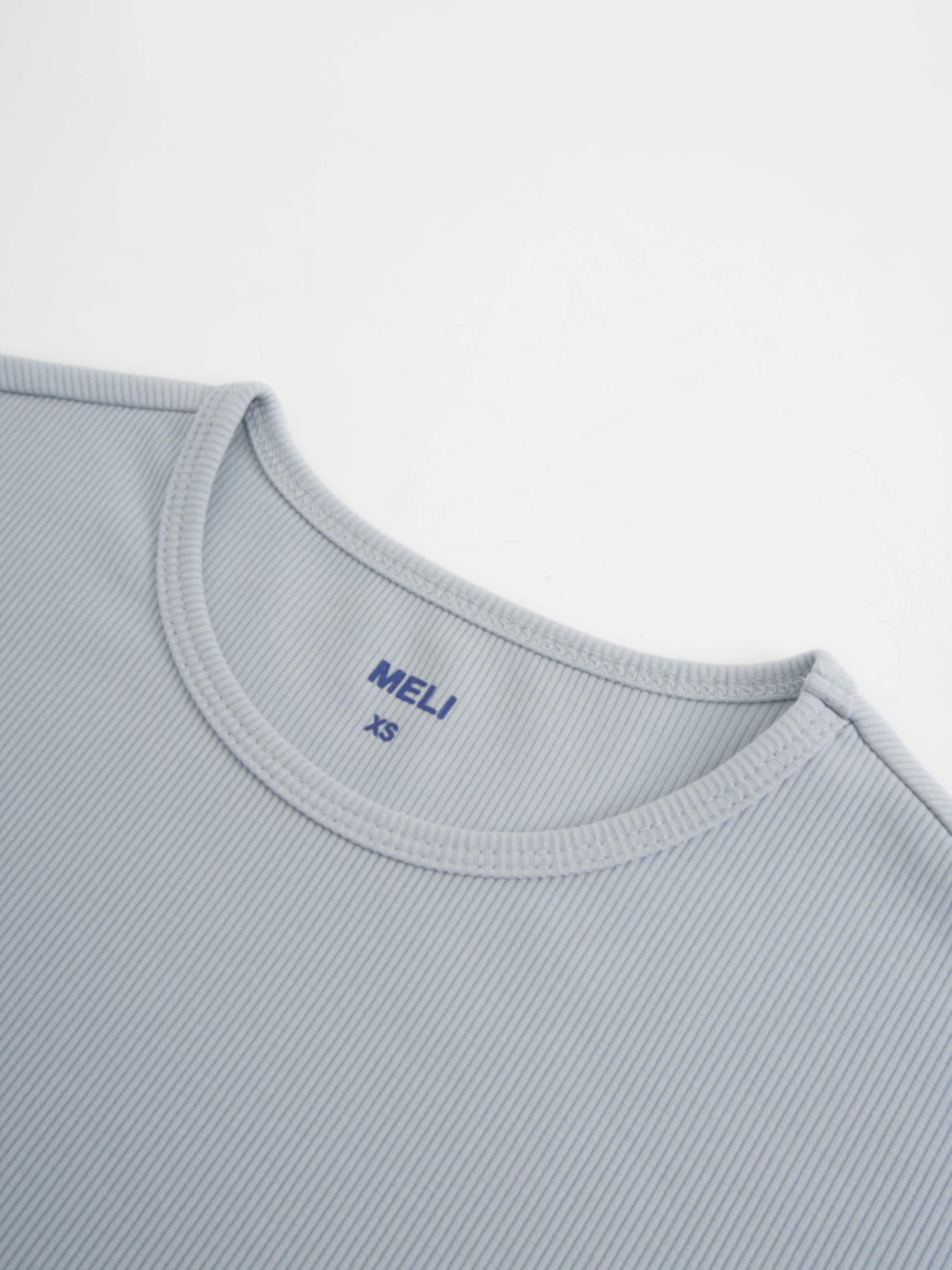 Crew Ribbed Dolman-Dusty Blue