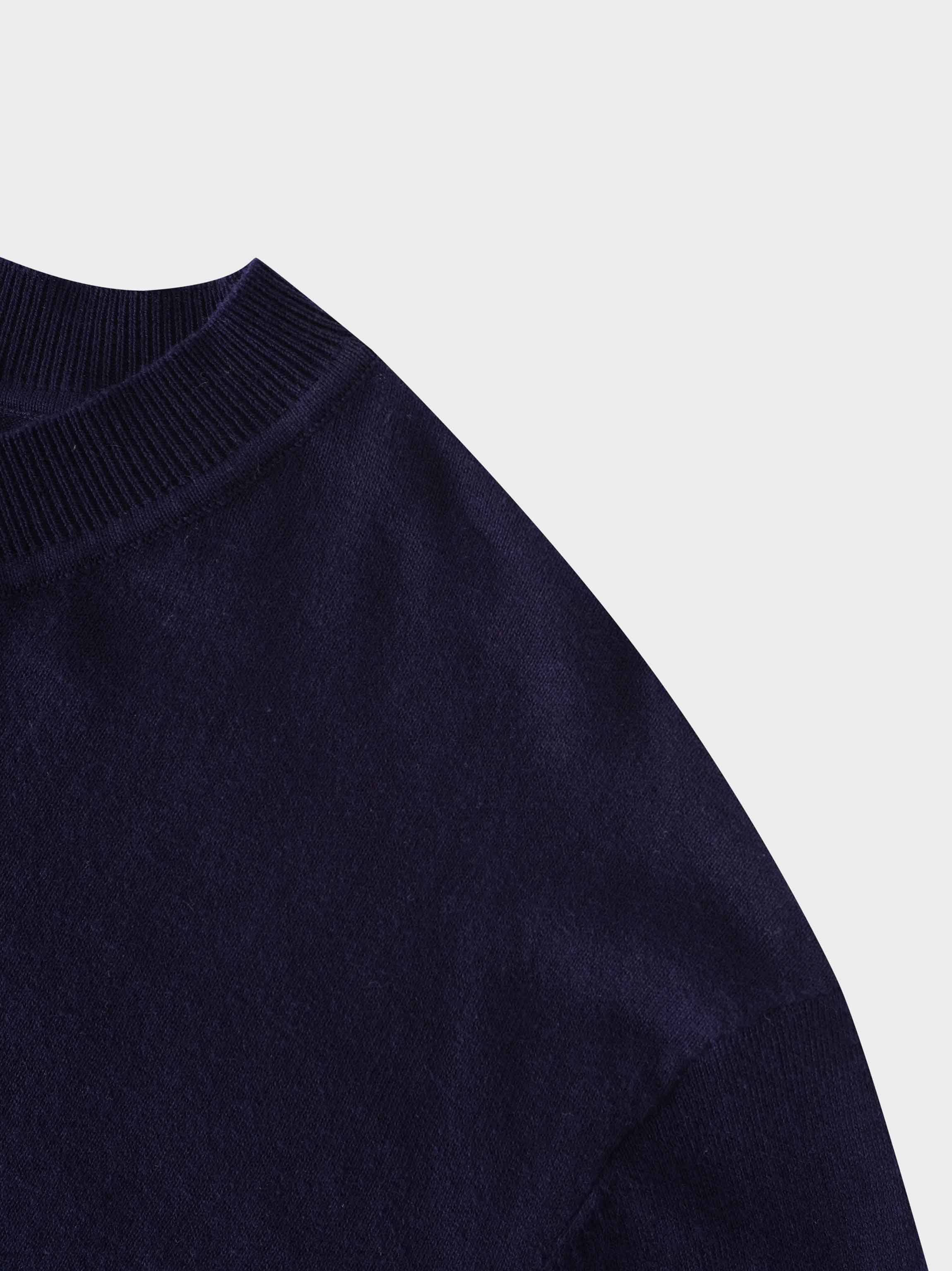 High V Lightweight Sweater-Navy