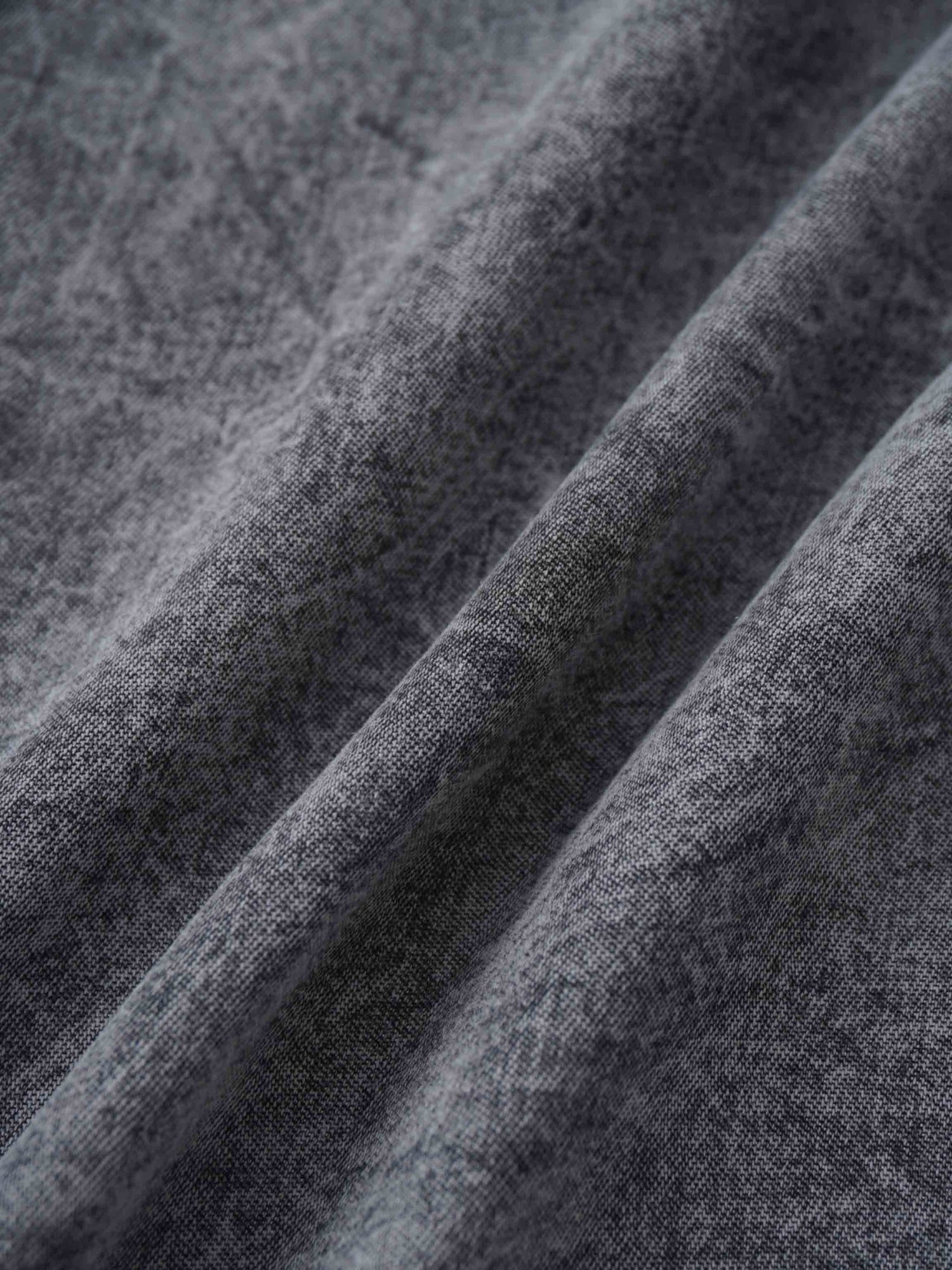 Puff Sleeve Washed Denim Blouse-Black