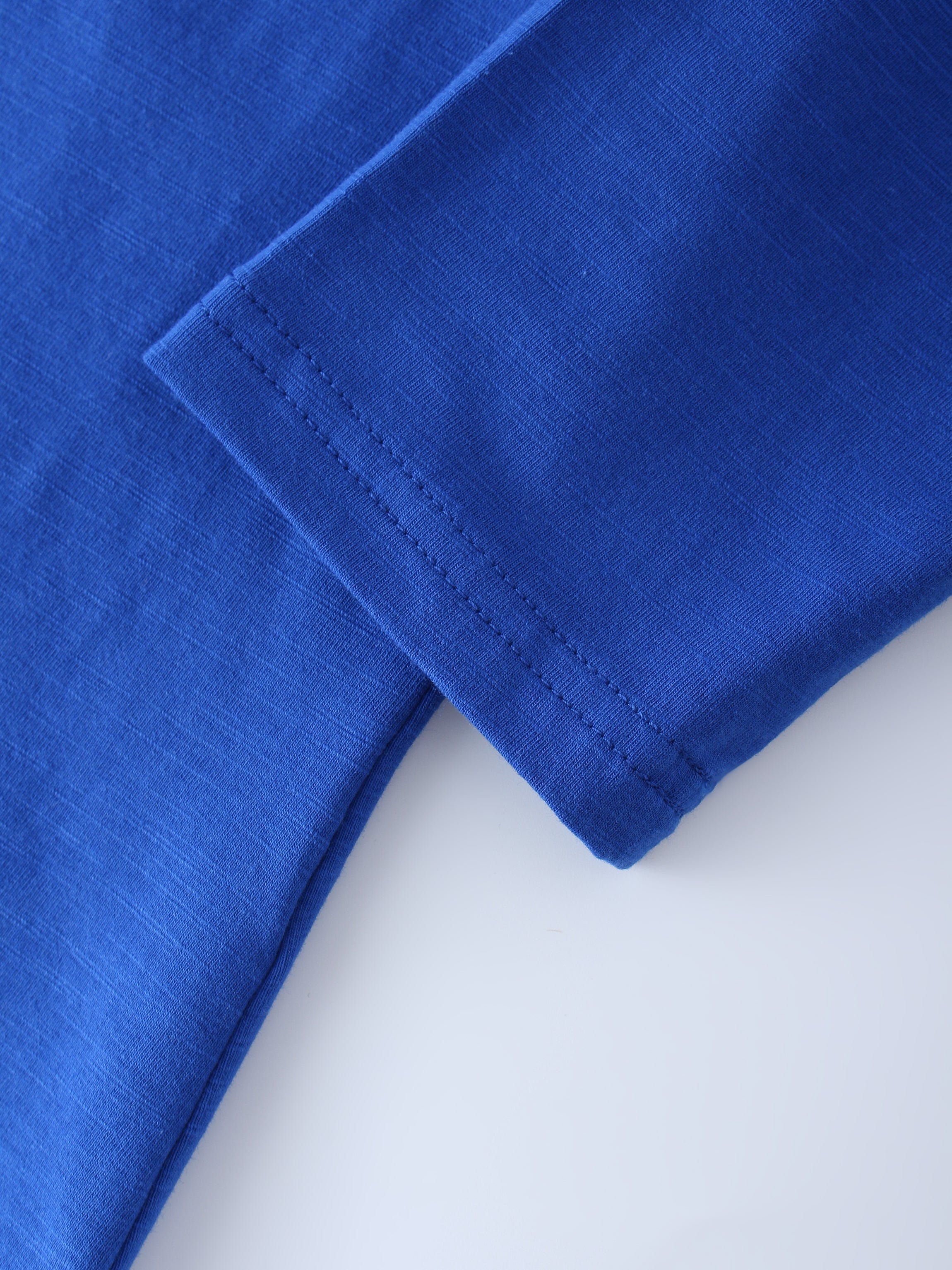 4 BUTTON HENLEY TEE-COBALT BLUE