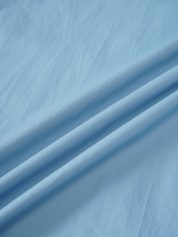 Cotton Yoke Circle Skirt-Blue