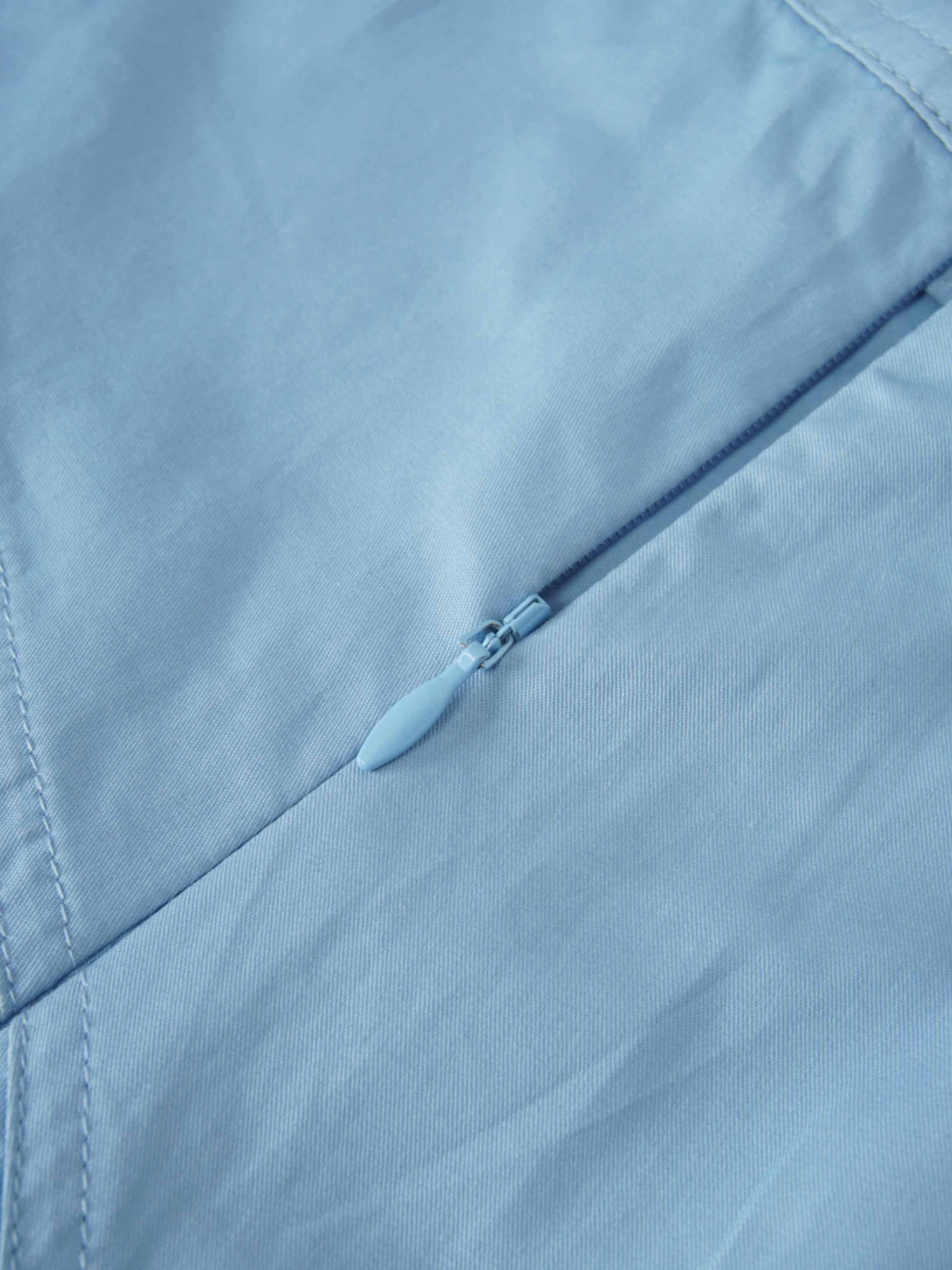 Cotton Yoke Circle Skirt-Blue