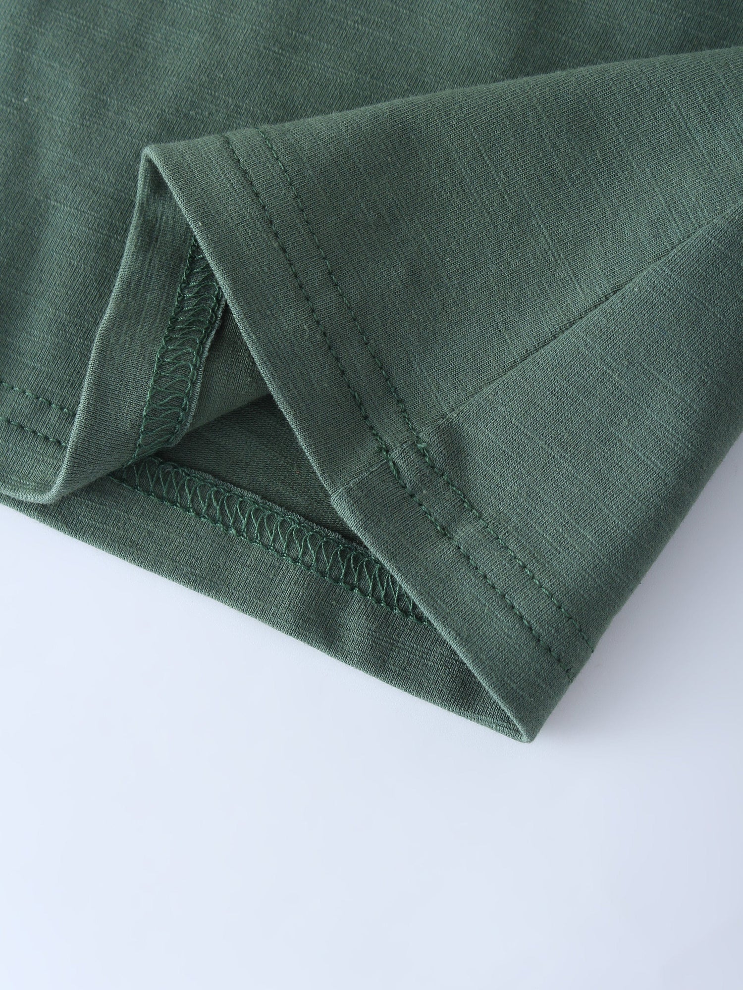 4 BUTTON HENLEY TEE-GREEN