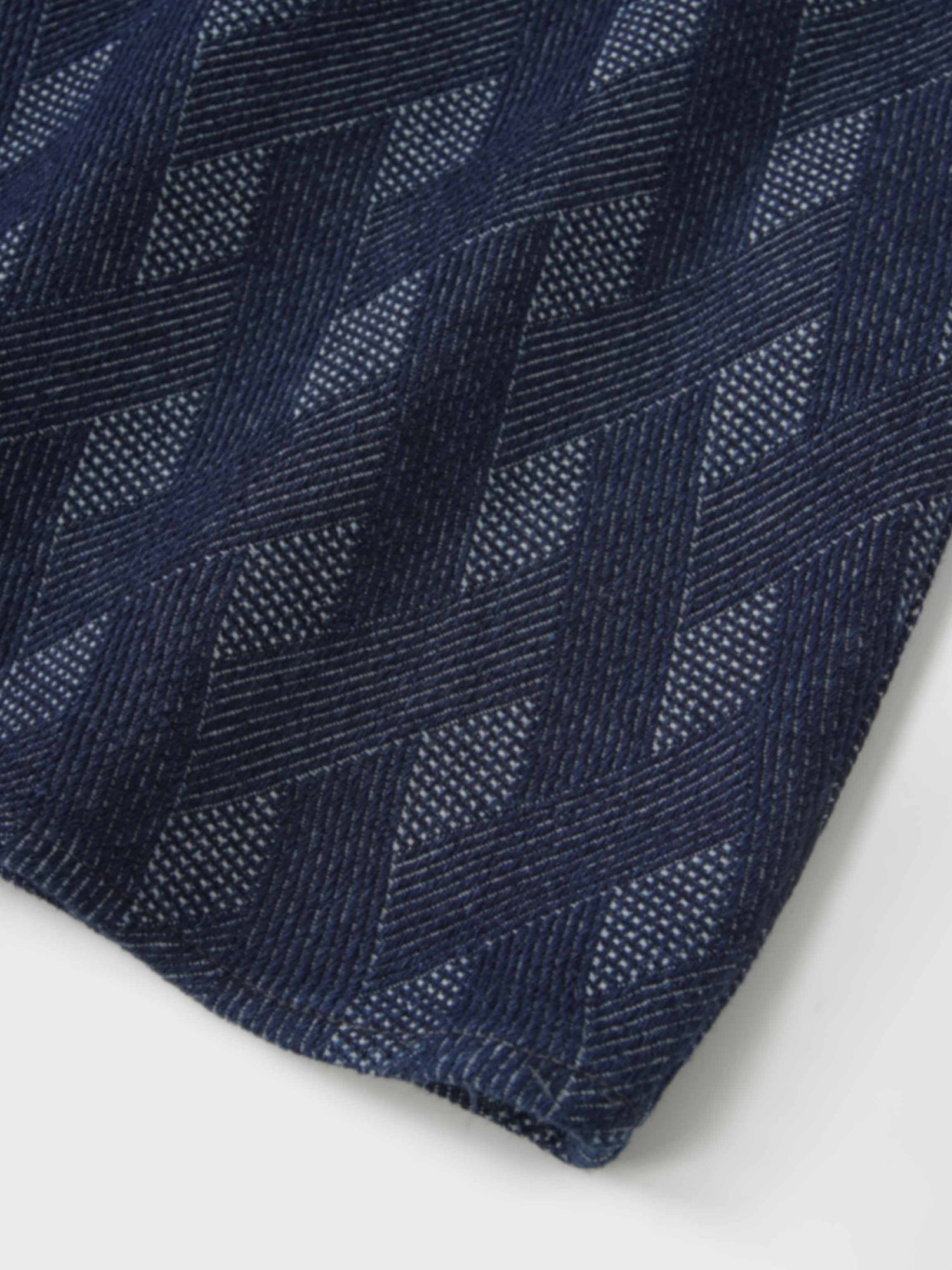 Printed Denim Trumpet Style Skirt-Diamond Weave