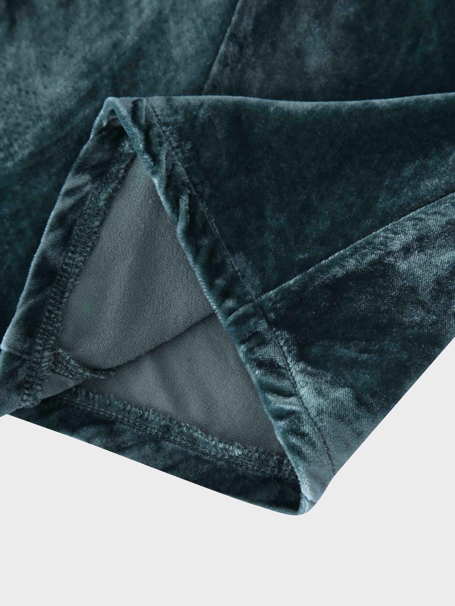 Velvet Slip Skirt-Teal