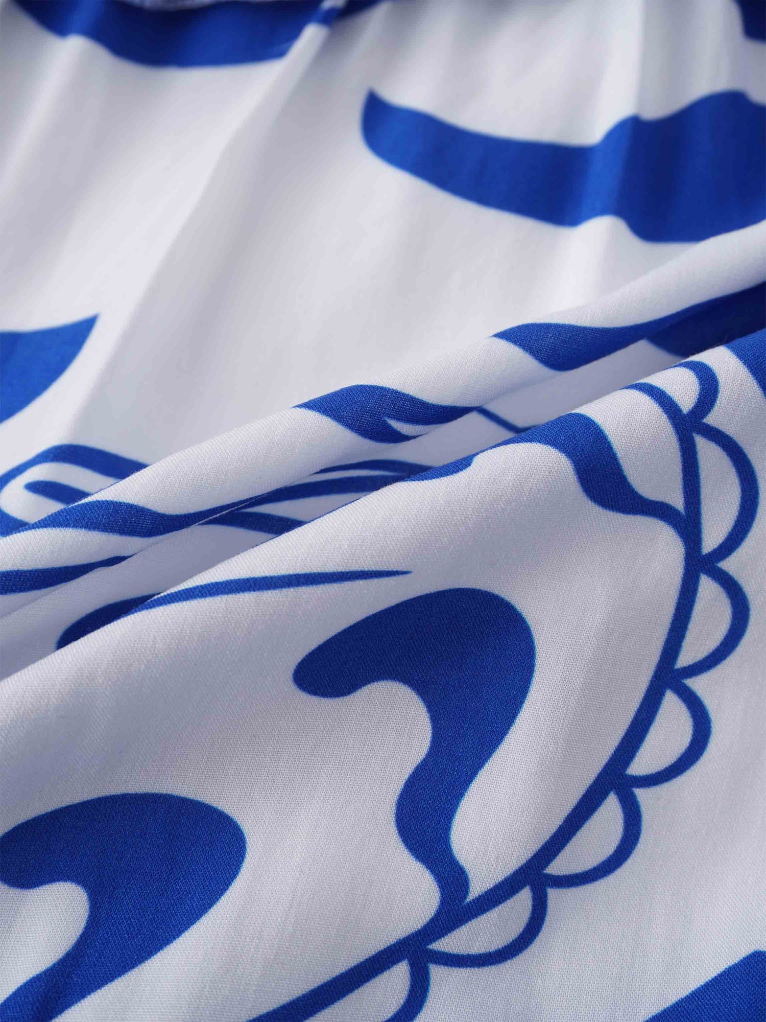 Pintuck Detail Skirt-Blue Carolina Floral