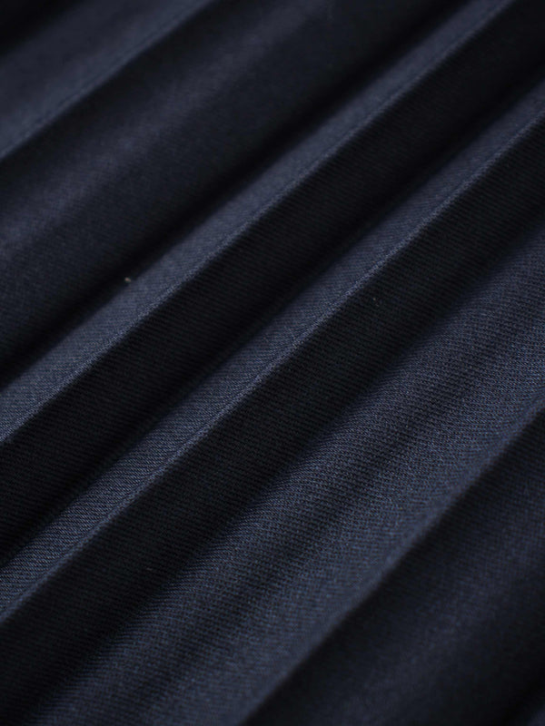 Mix Pleat Skirt-Navy
