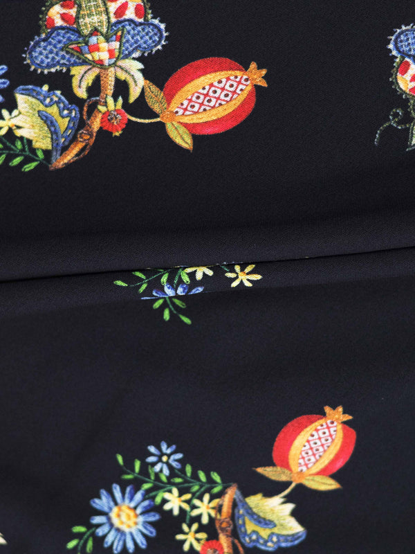 Bow Blouse-Pomegranate Floral