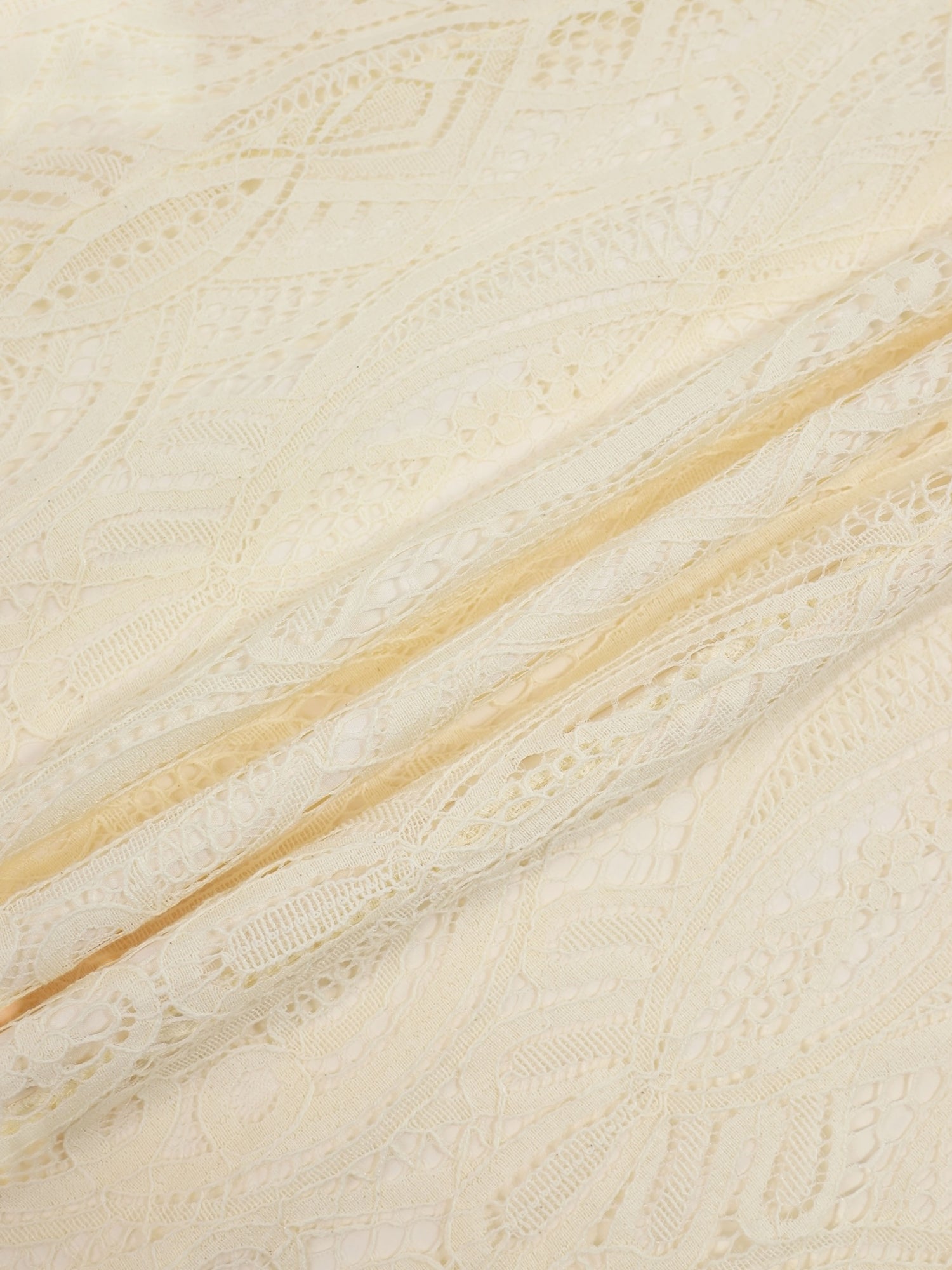 Lace Detail Dress-Ivory