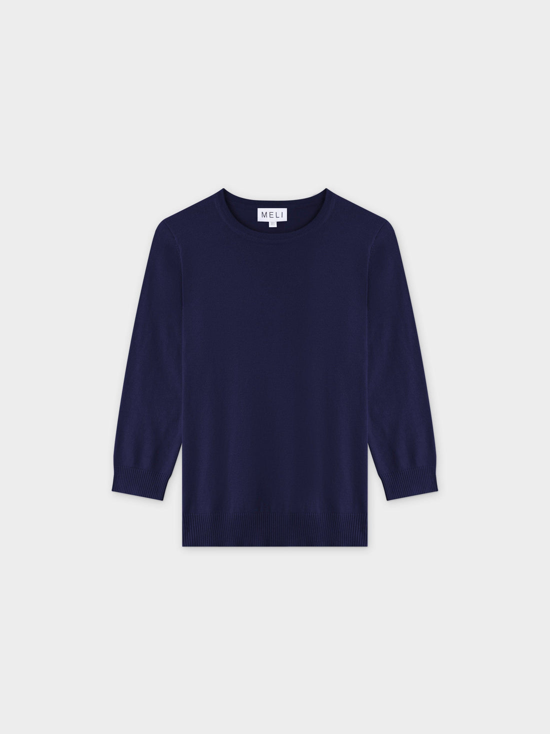 Basic Crew Sweater 3Q-Navy