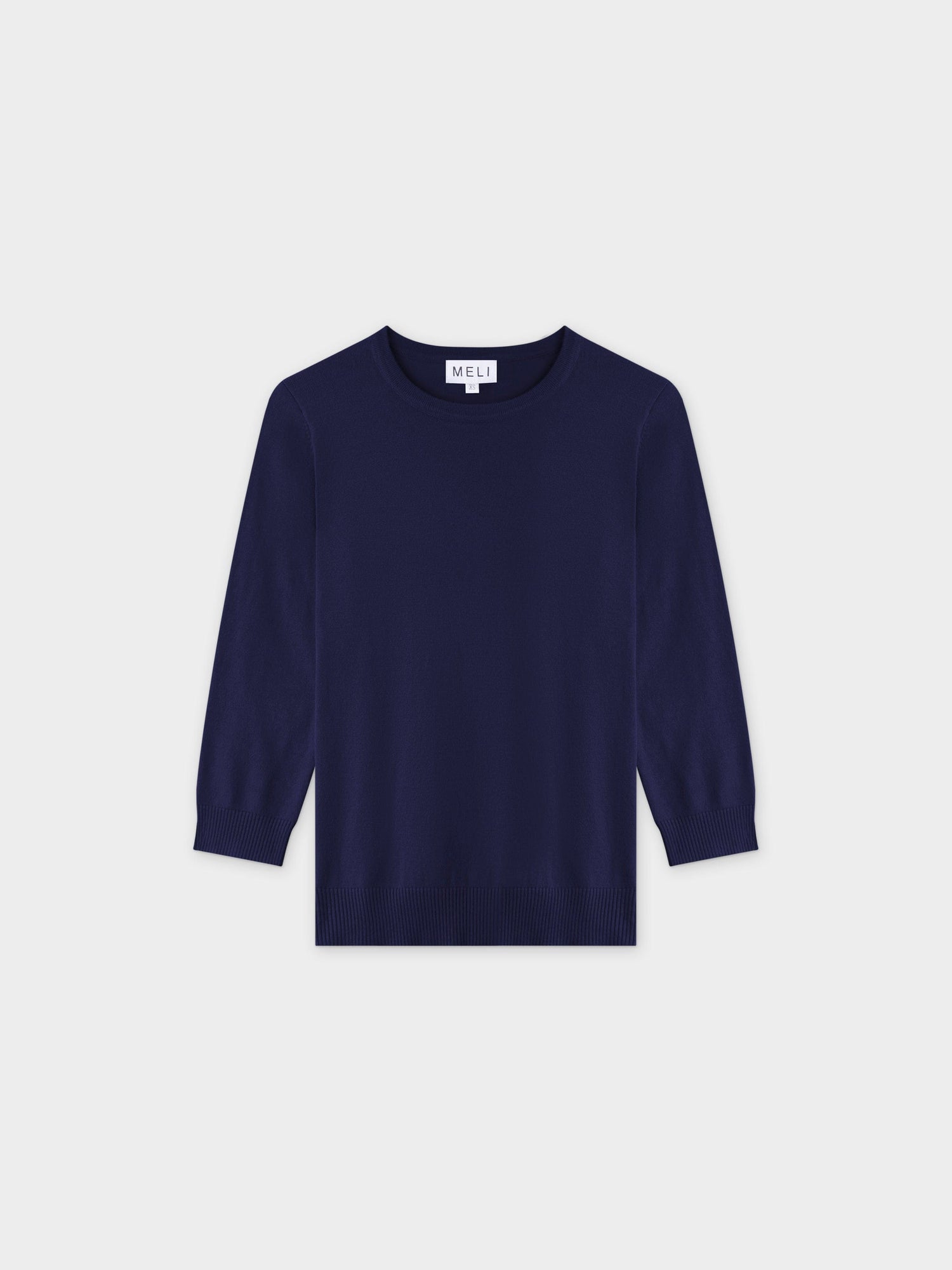 Basic Crew Sweater 3Q-Navy