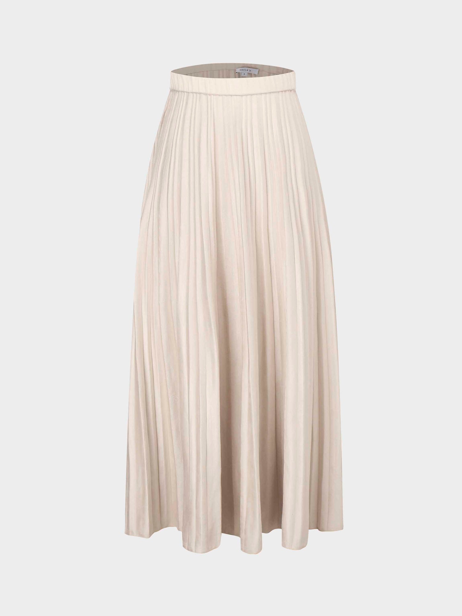 Pleated Faux Suede Skirt 37&quot;-Ivory