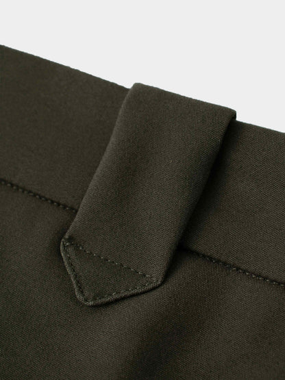 Basic A-Line Skirt-Olive Green