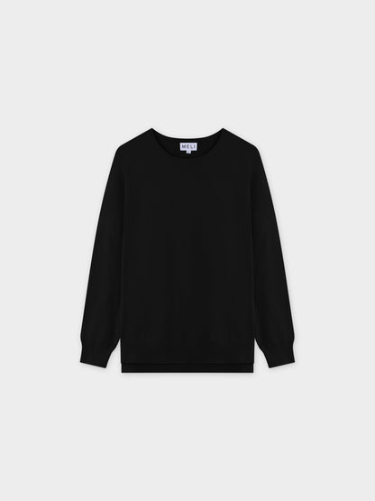 Oversized Lightweight Sweater-Black