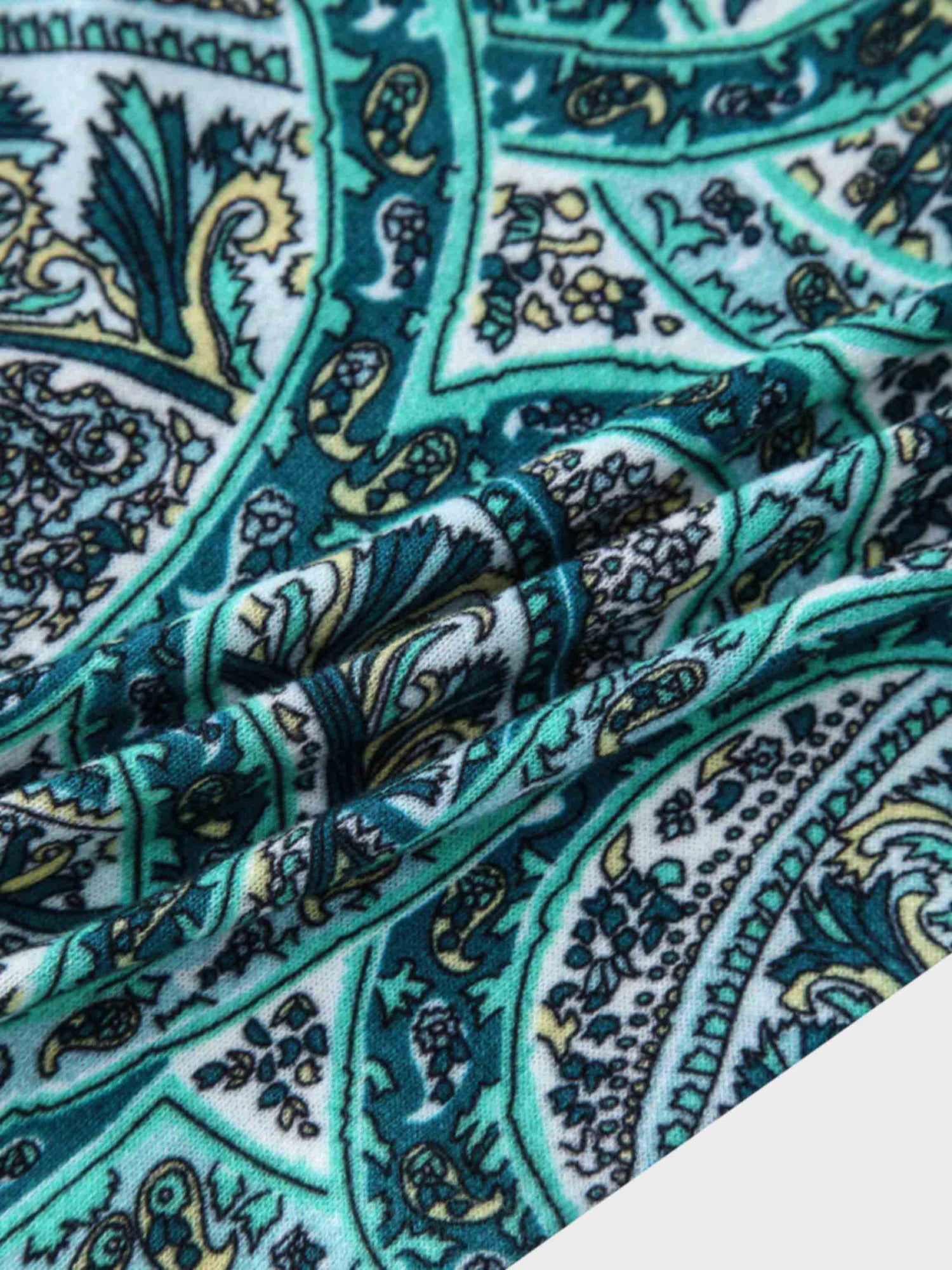 Printed Sweater-Green Paisley