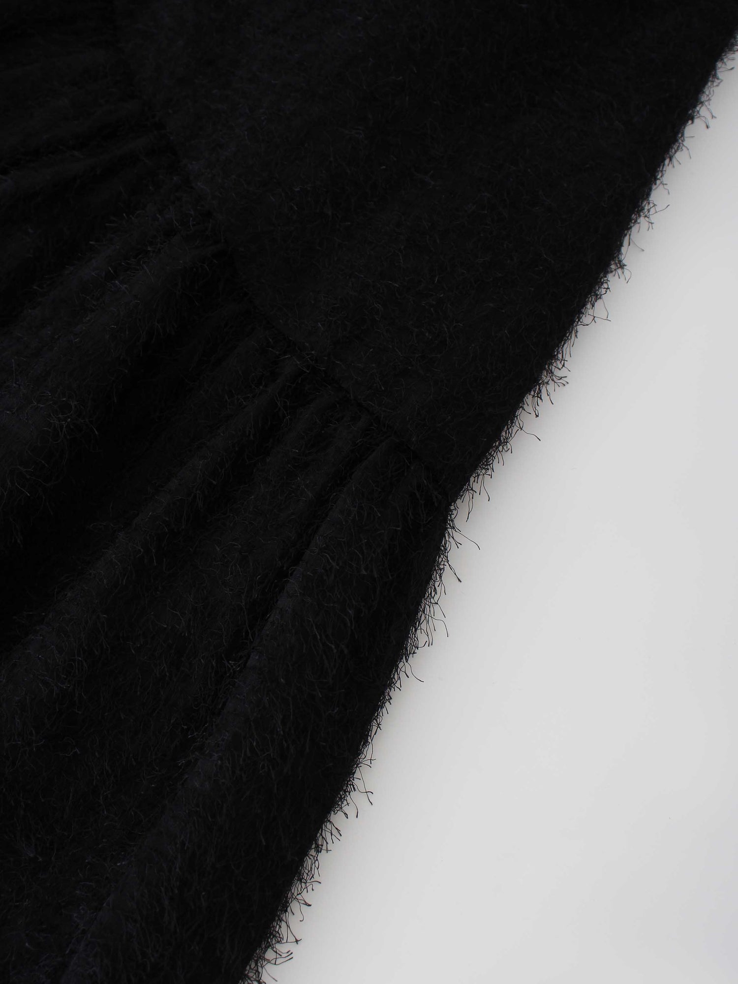 Eyelash Wrap Jumper-Black