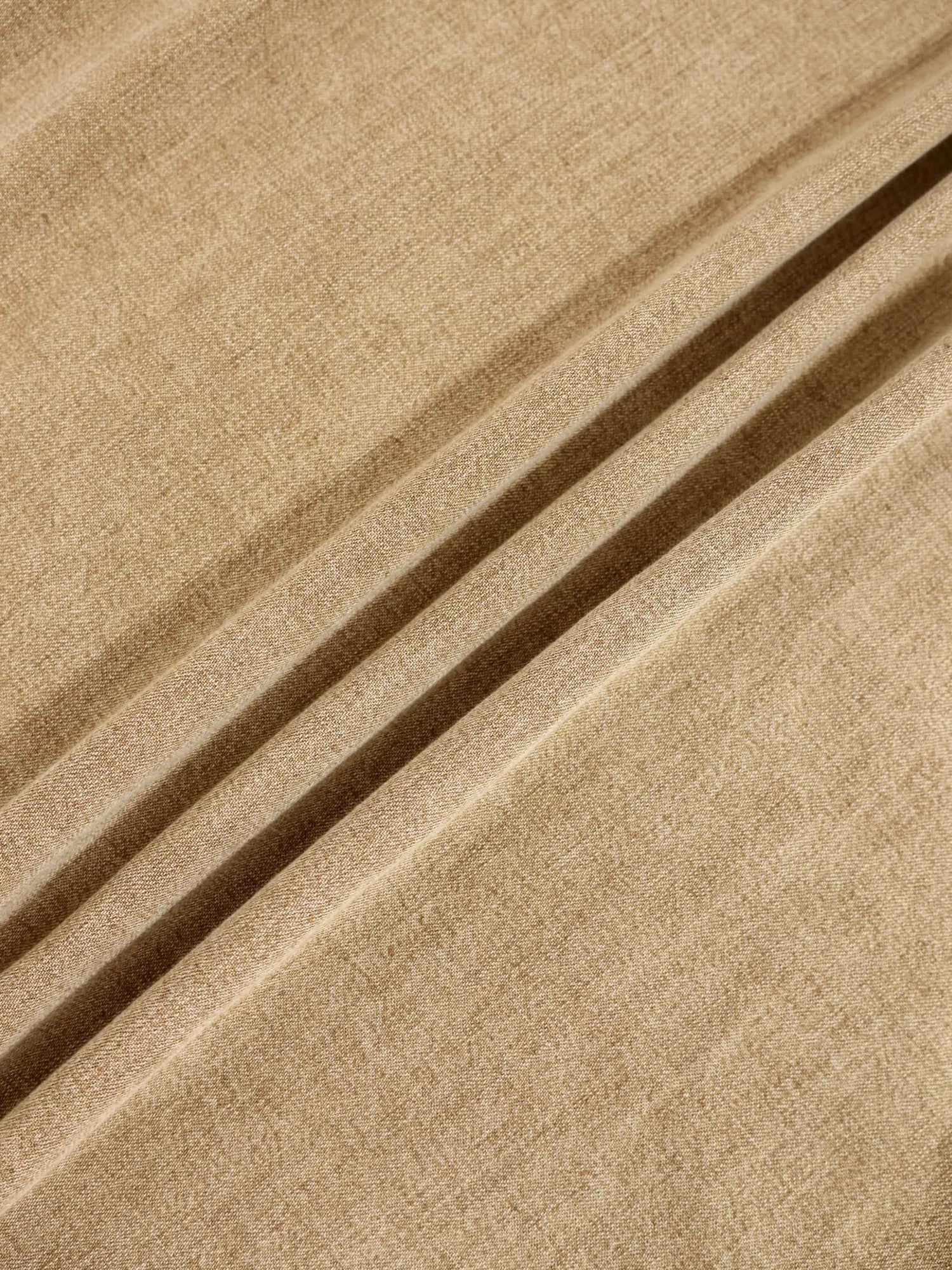 Inverted Yoke Pleat Denim Skirt-Light Tan