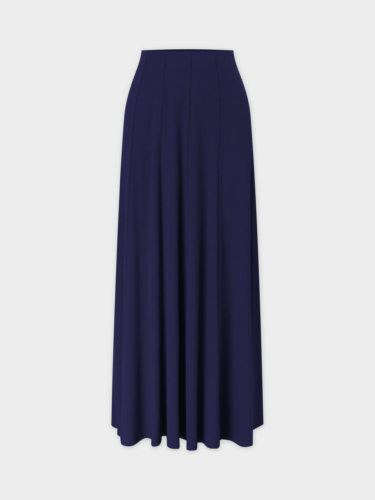 Falda de canalé con panel-Azul marino