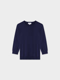 Basic Crew Sweater 3Q-Dark Navy