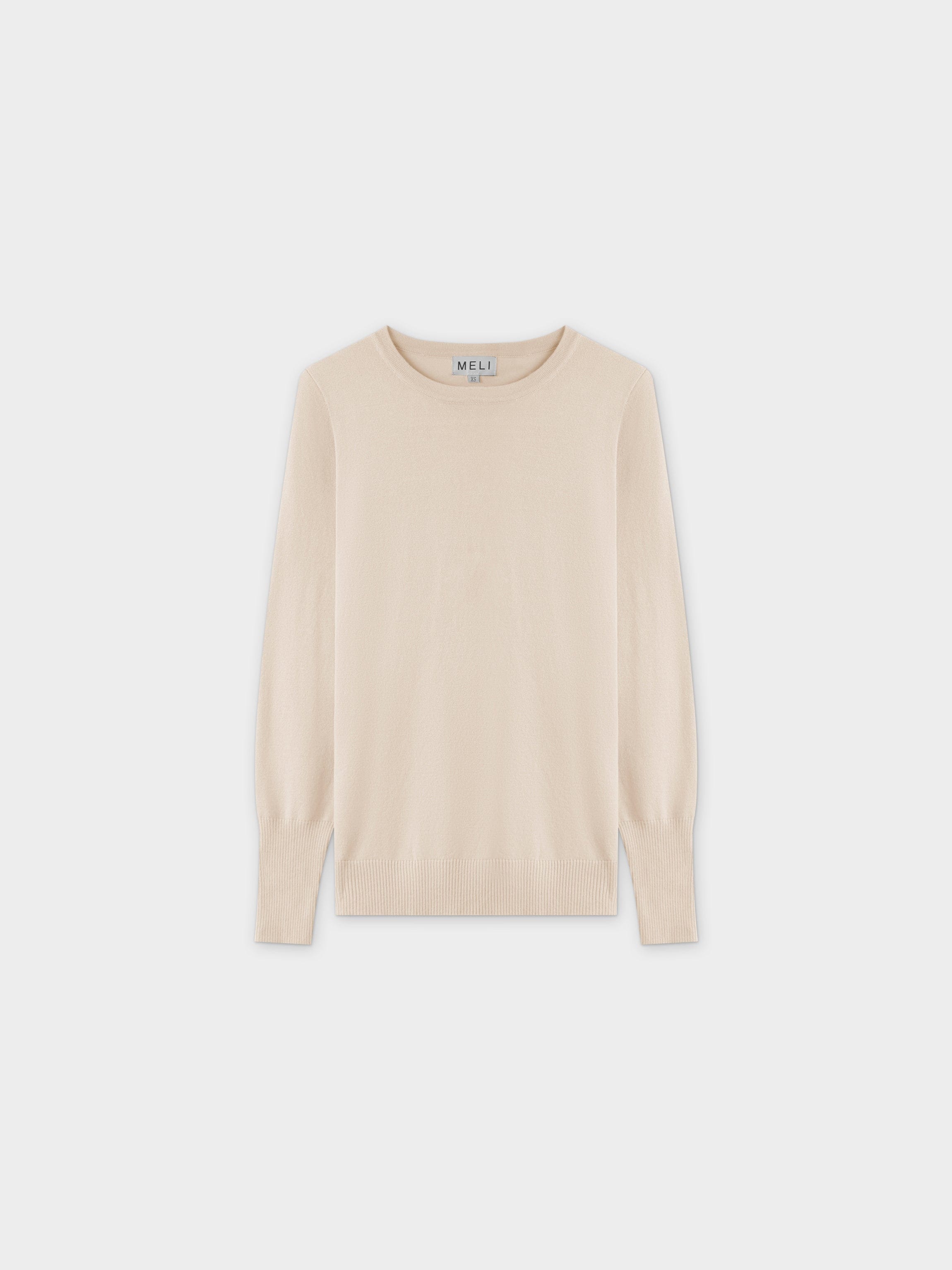 Basic Crew Sweater LS-Ivory