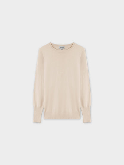 Basic Crew Sweater LS-Ivory