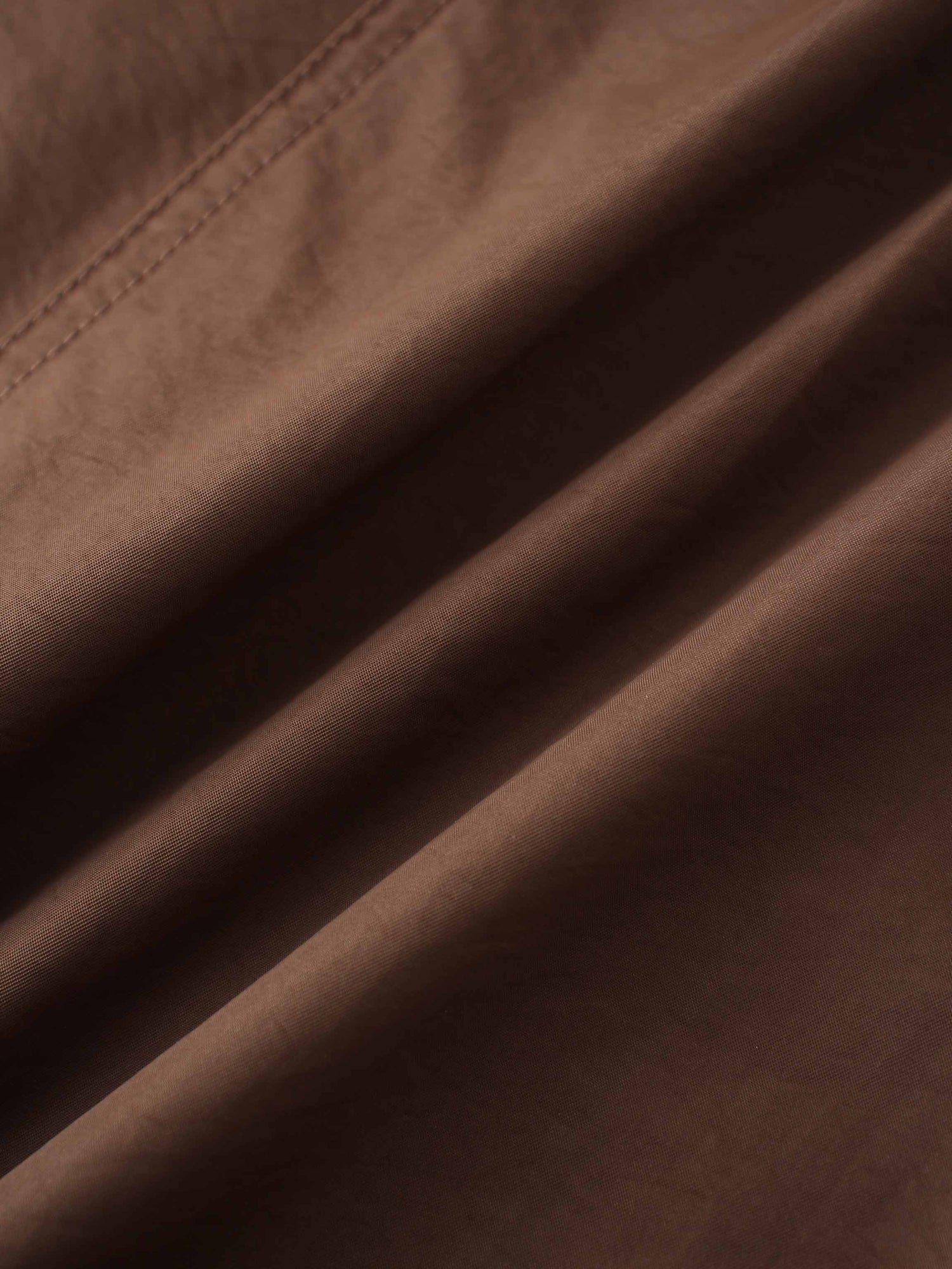 Taffeta Yoke Skirt-Brown
