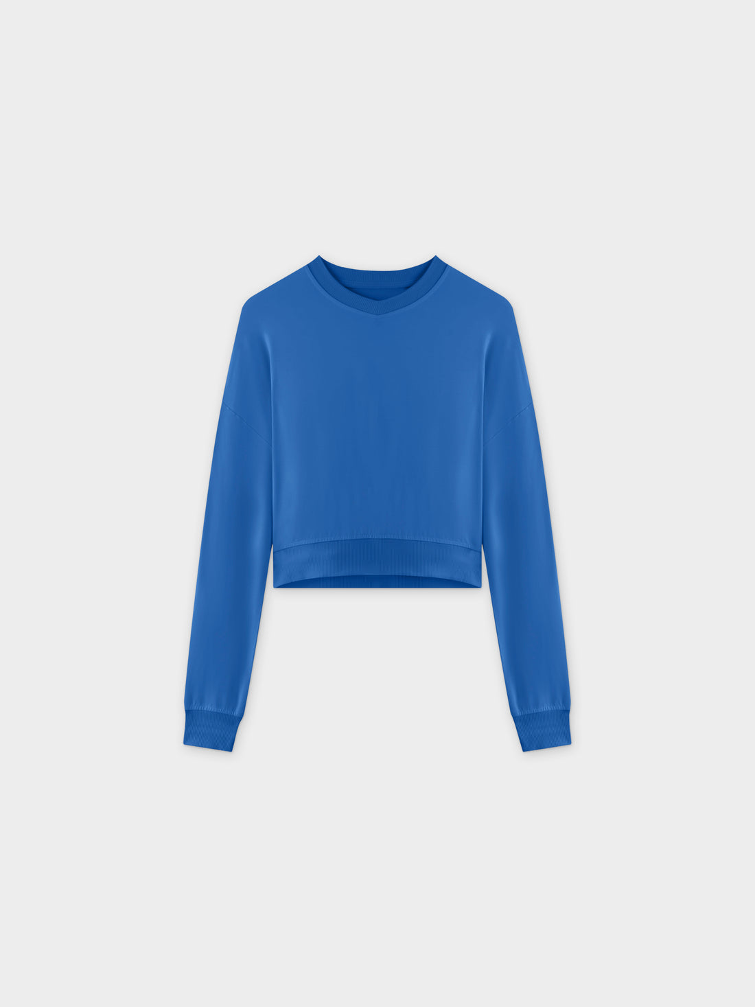 Cropped Tee-Royal Blue