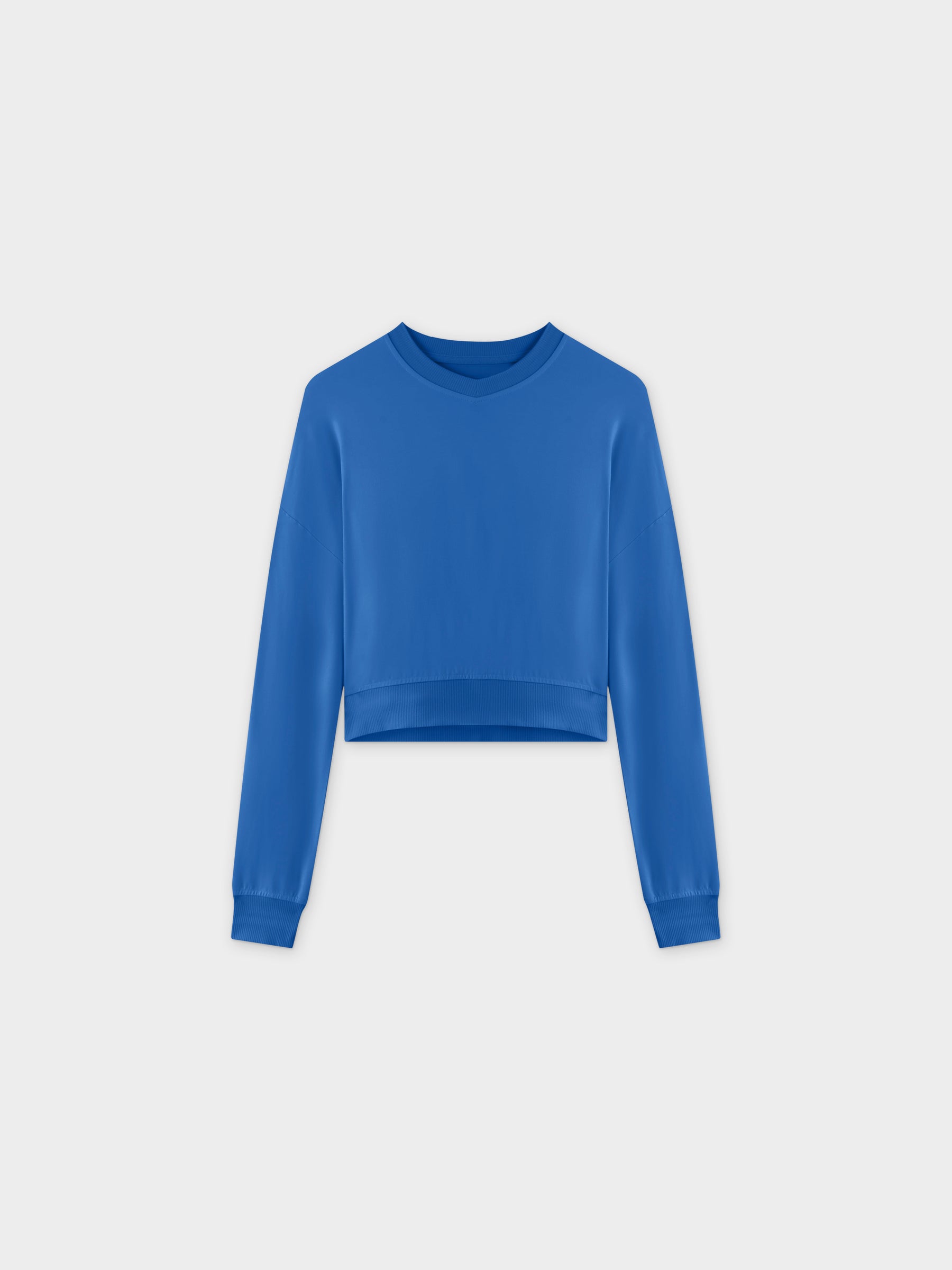 Cropped Tee-Royal Blue