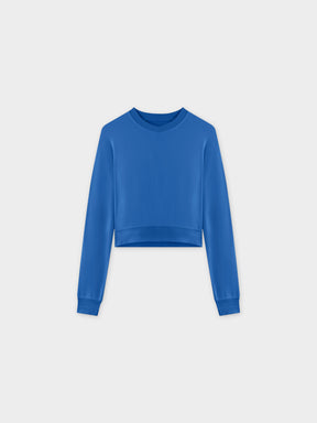 Cropped Tee-Royal Blue