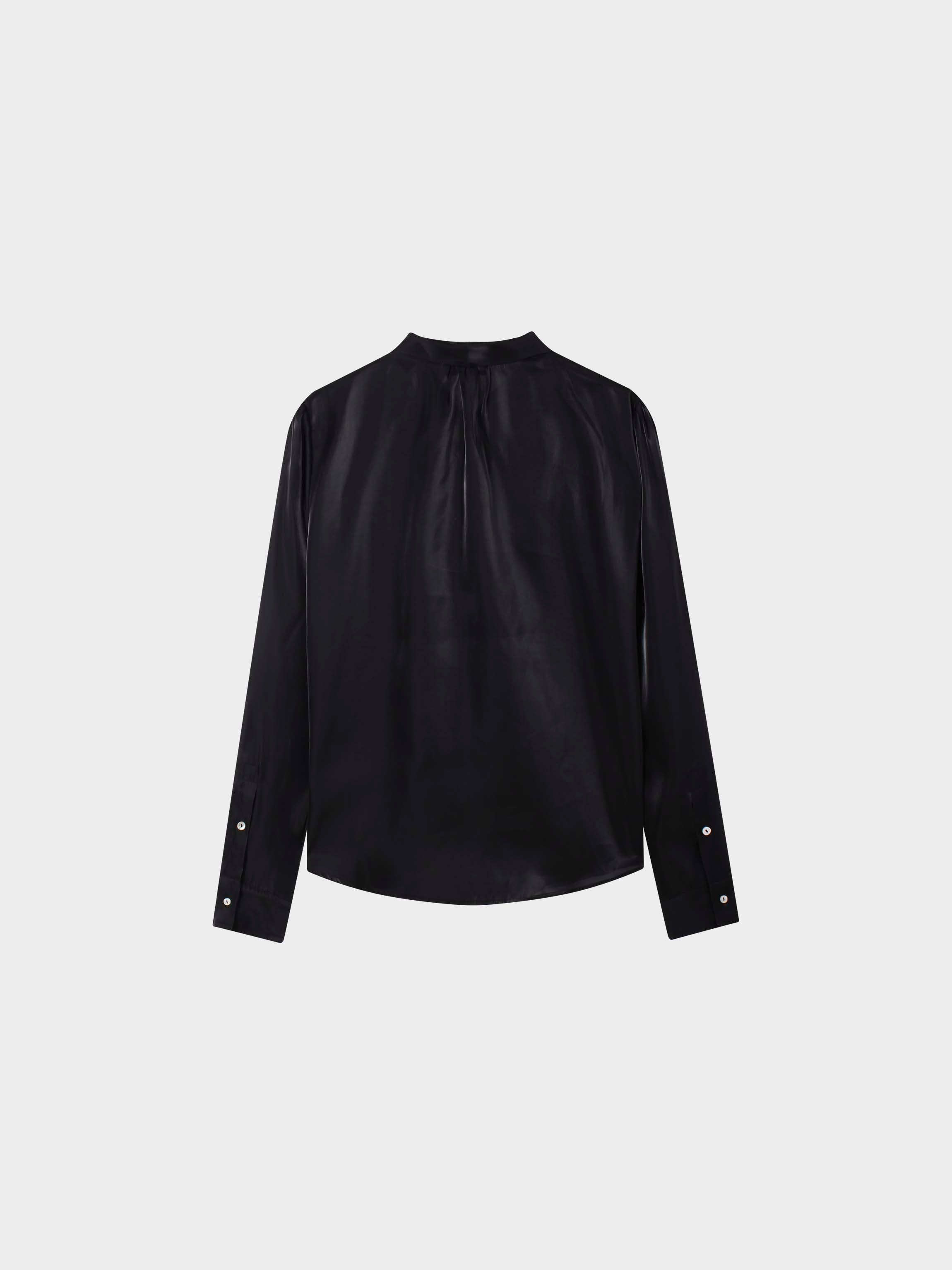 Shimmer Tie Blouse-Black